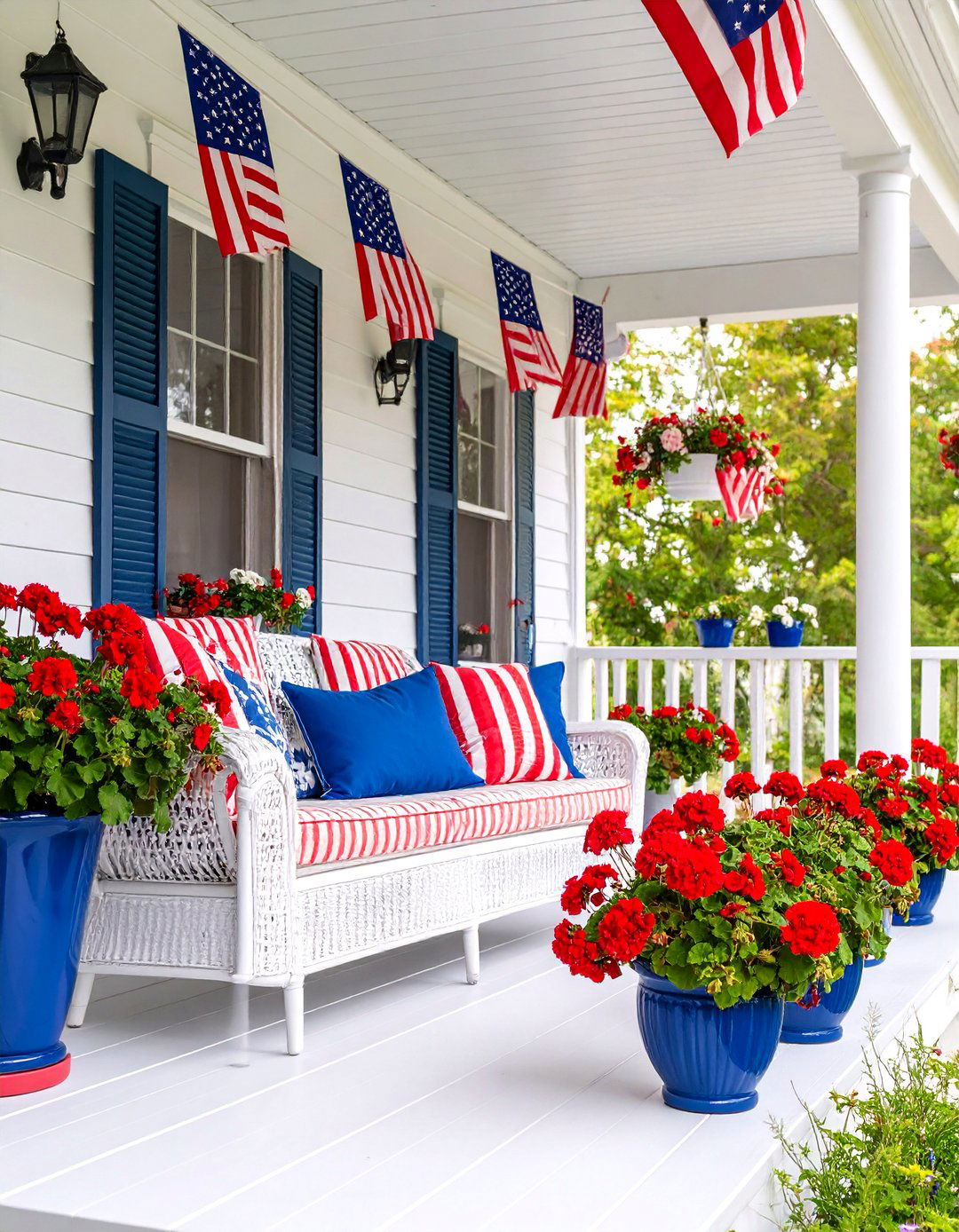 Vintage Americana Porch - 25 Small Front Porch Ideas