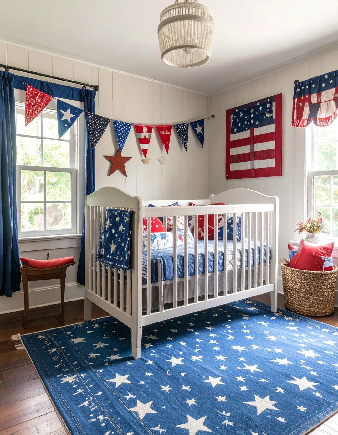 Vintage Americana Room with Patriotic Elements - 25 Baby Room Ideas