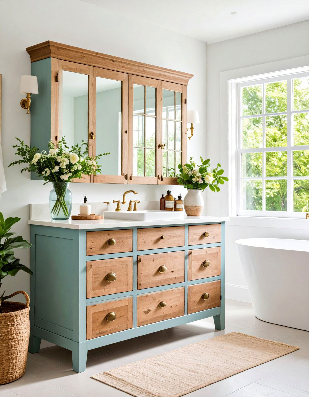 Vintage Apothecary Style Medicine Cabinet - 25 Bathroom Cabinet Ideas