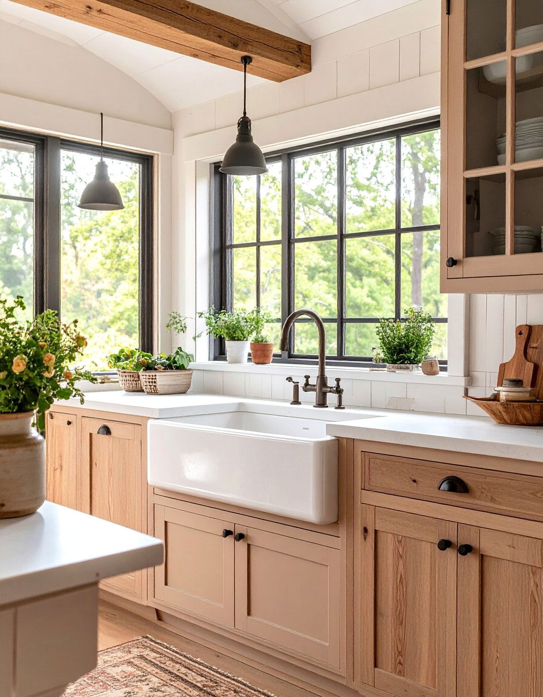Vintage Apron Front Sink Country Kitchen - 25 Country Kitchen Ideas