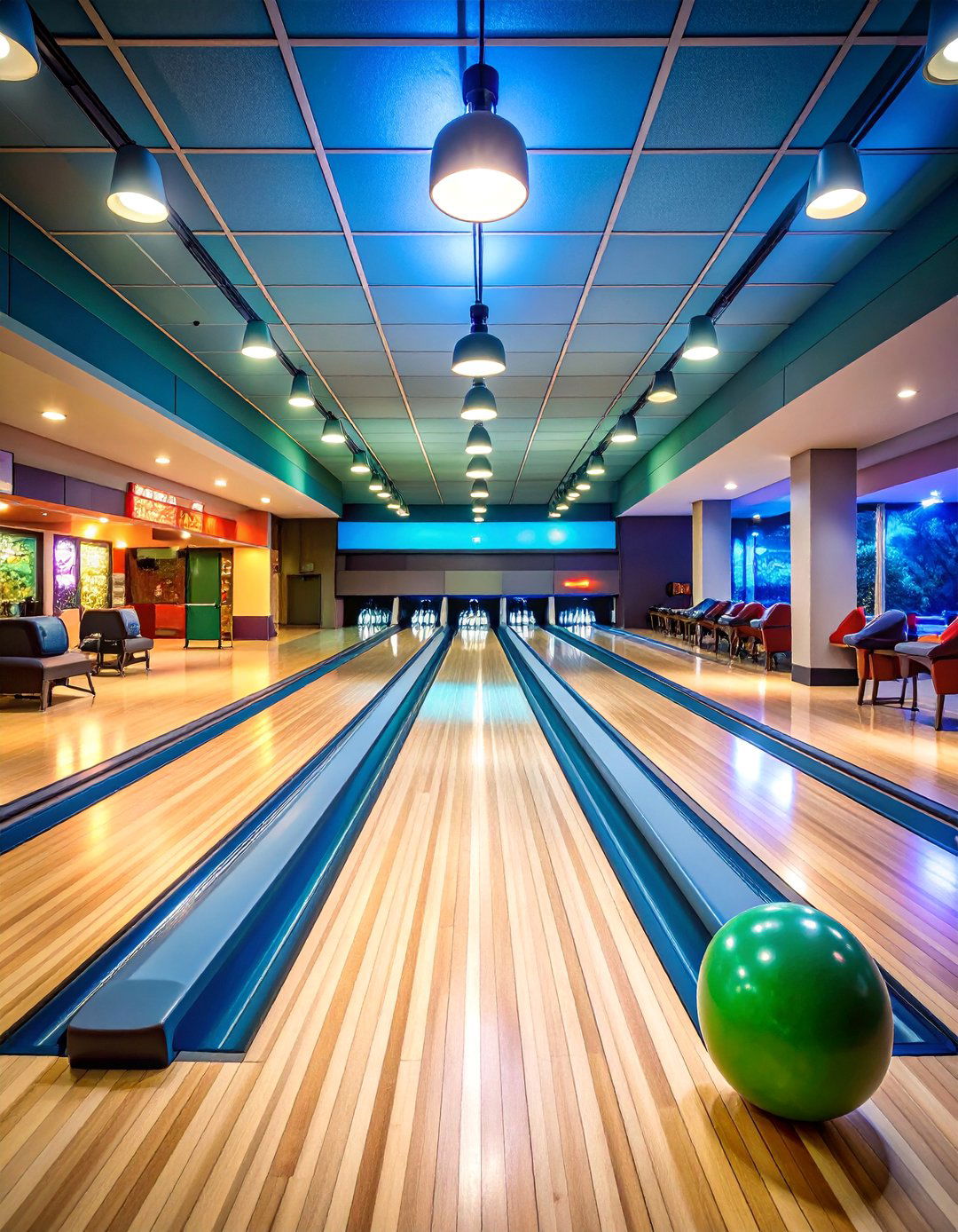 Vintage Arcade Bowling Alley Man Cave - 25 Man Cave Ideas
