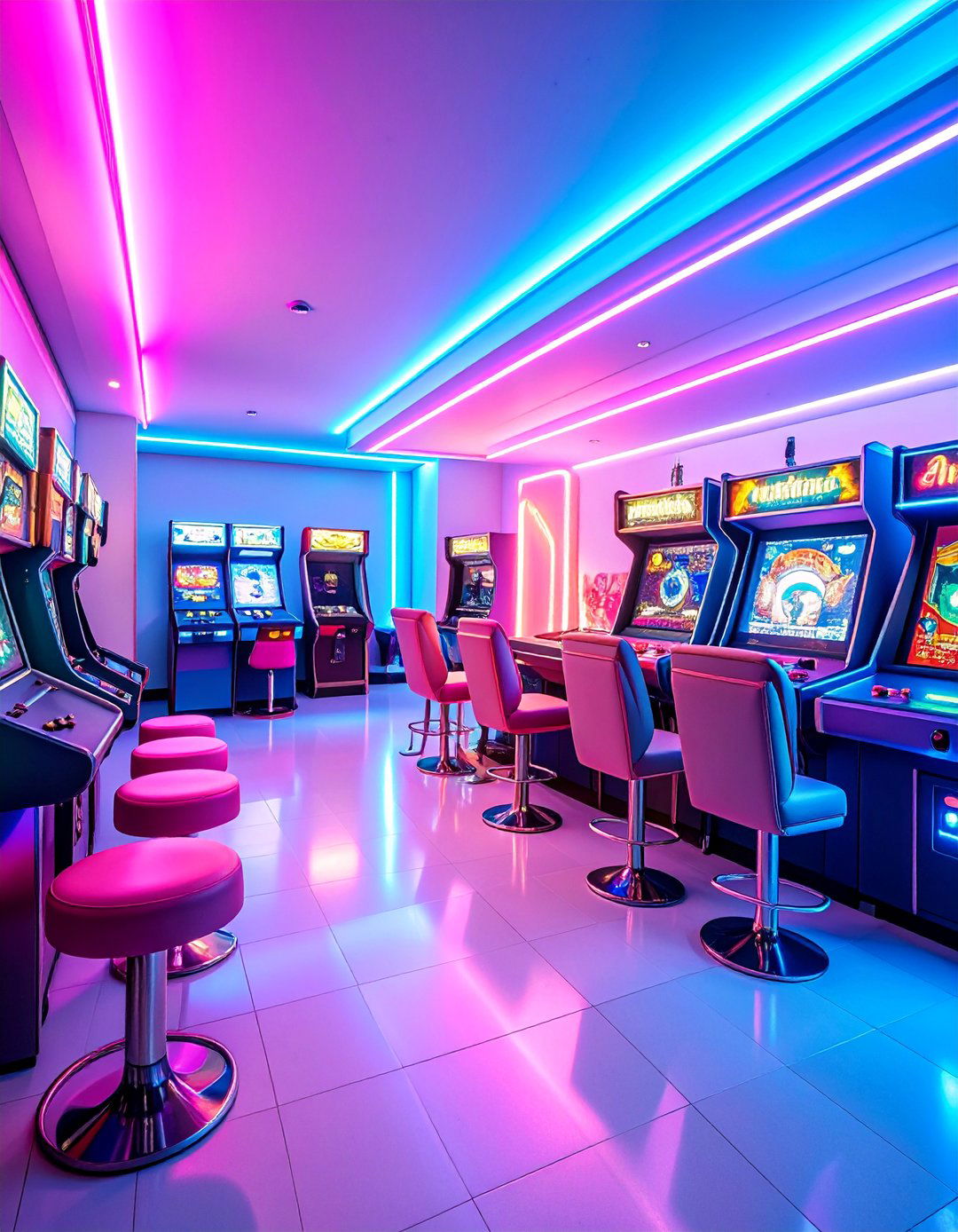 Vintage Arcade Game Room Media Space - 25 Small Media Room Ideas