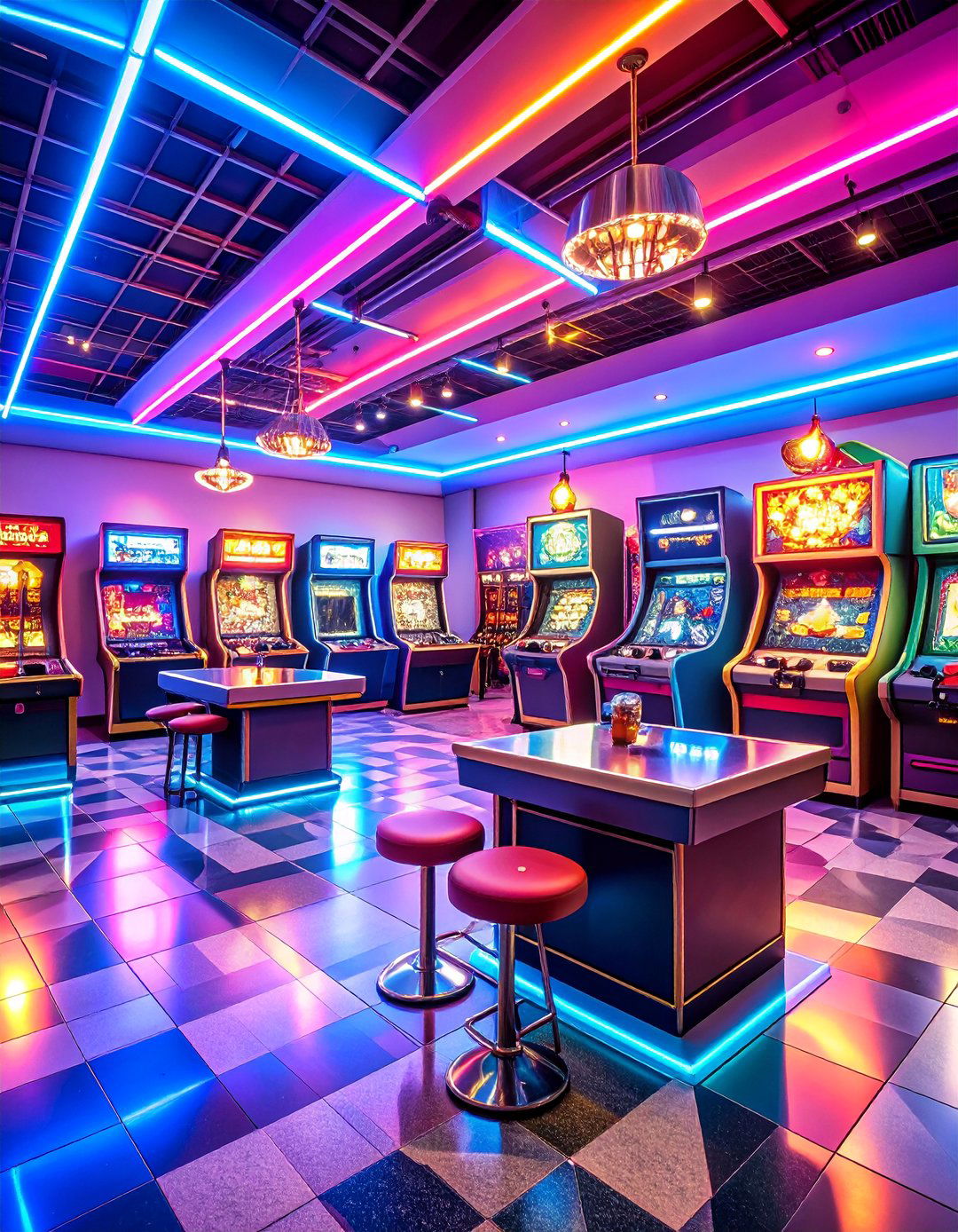 Vintage Arcade Gaming Paradise - 25 Luxury Man Cave Ideas