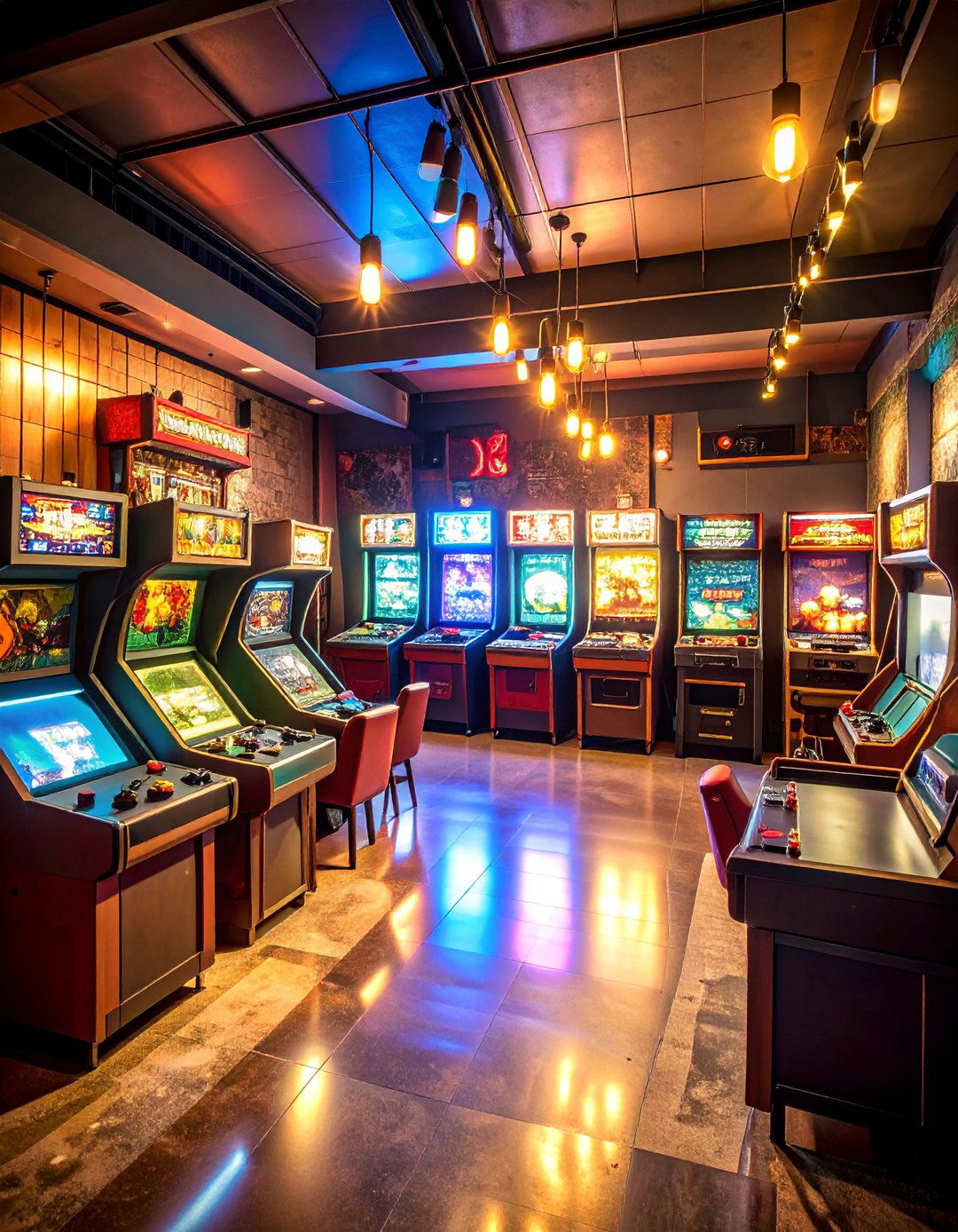 Vintage Arcade Theater with Gaming Integration - 25 Basement Home Theater Ideas