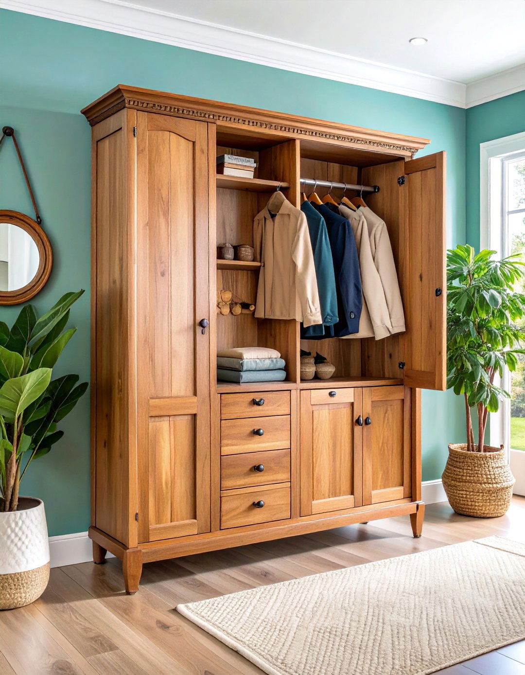 Vintage Armoire Coat Closet Conversion - 25 Coat Closet Ideas