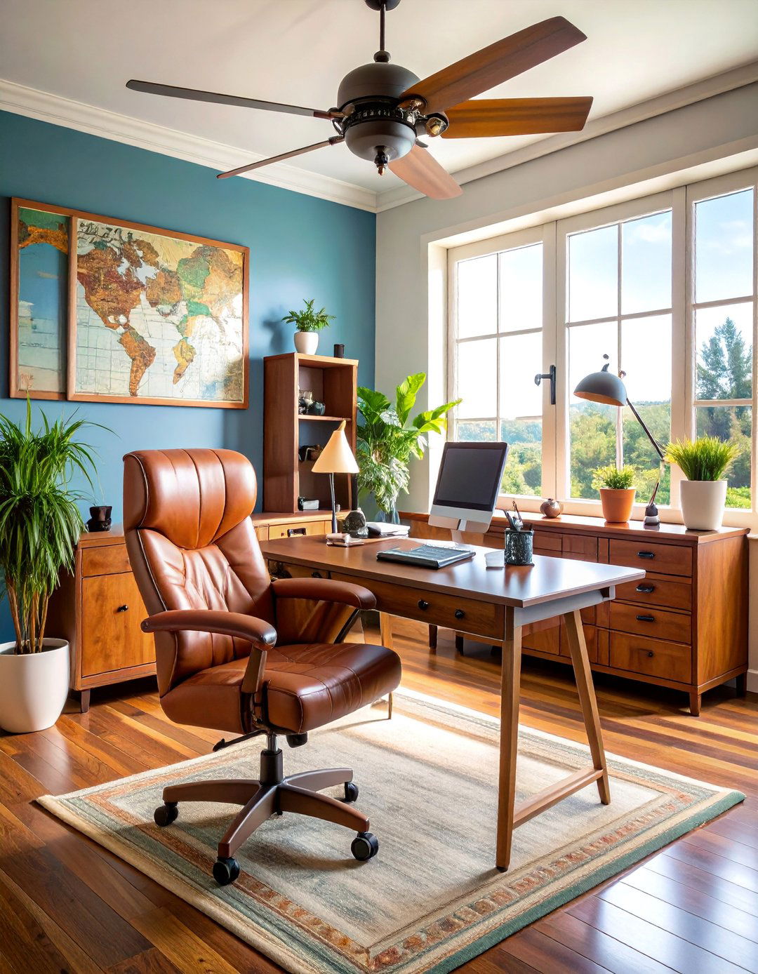 Vintage Aviation Home Office with Pilot Inspired Design - 25 Home Office Ideas for Him