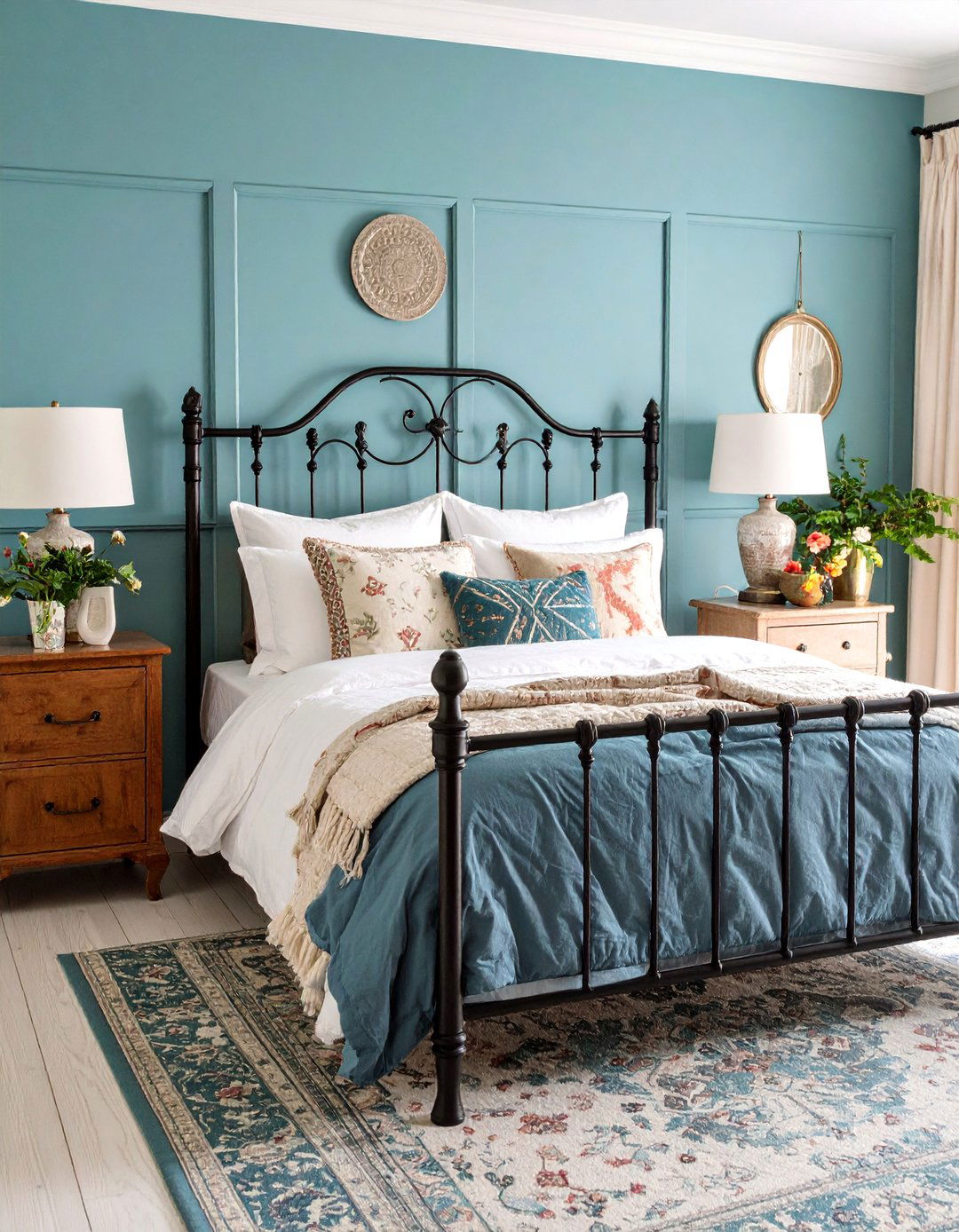Vintage Black and Blue Bedroom Design - 25 Black and Blue Bedroom Ideas