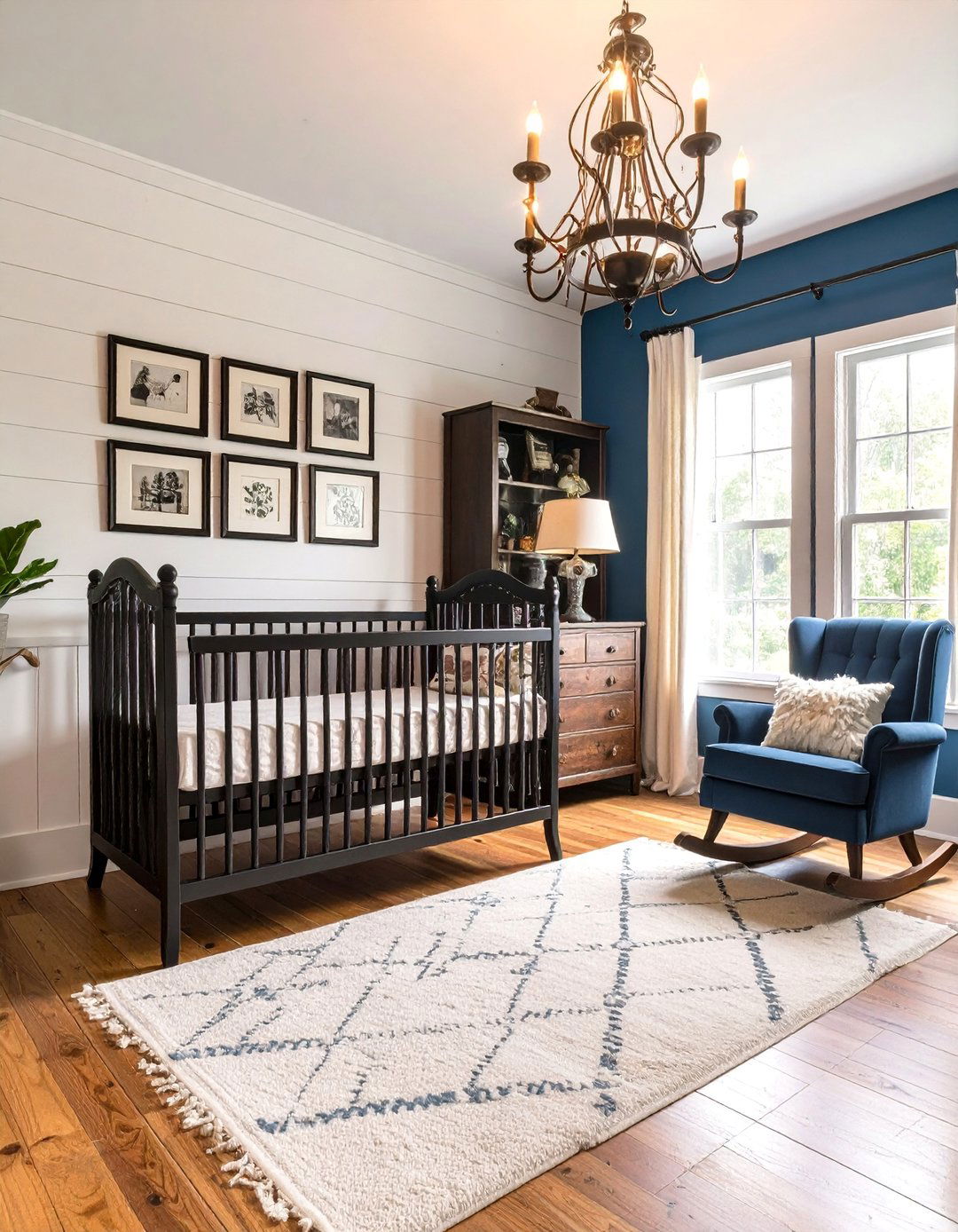 Vintage Black and White Nursery with Classic Touches - 25 Black and White Nursery Ideas