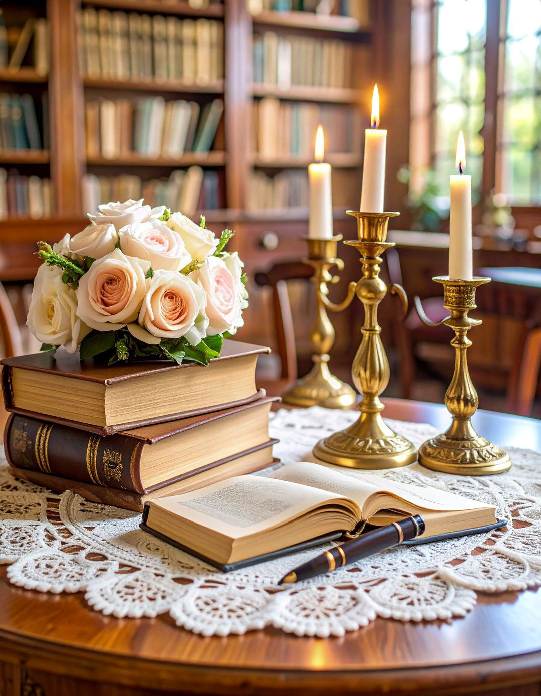 Vintage Book Literary Centerpiece - 25 Wedding Centerpiece Ideas