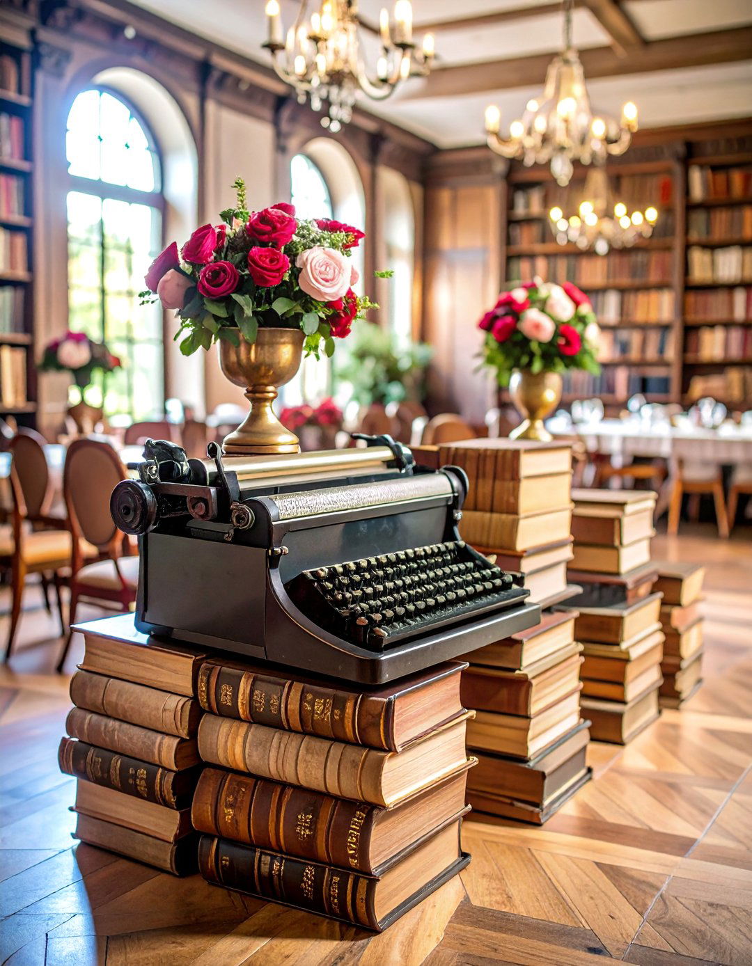 Vintage Book and Library Wedding Theme - 25 Fall Wedding Décor Ideas