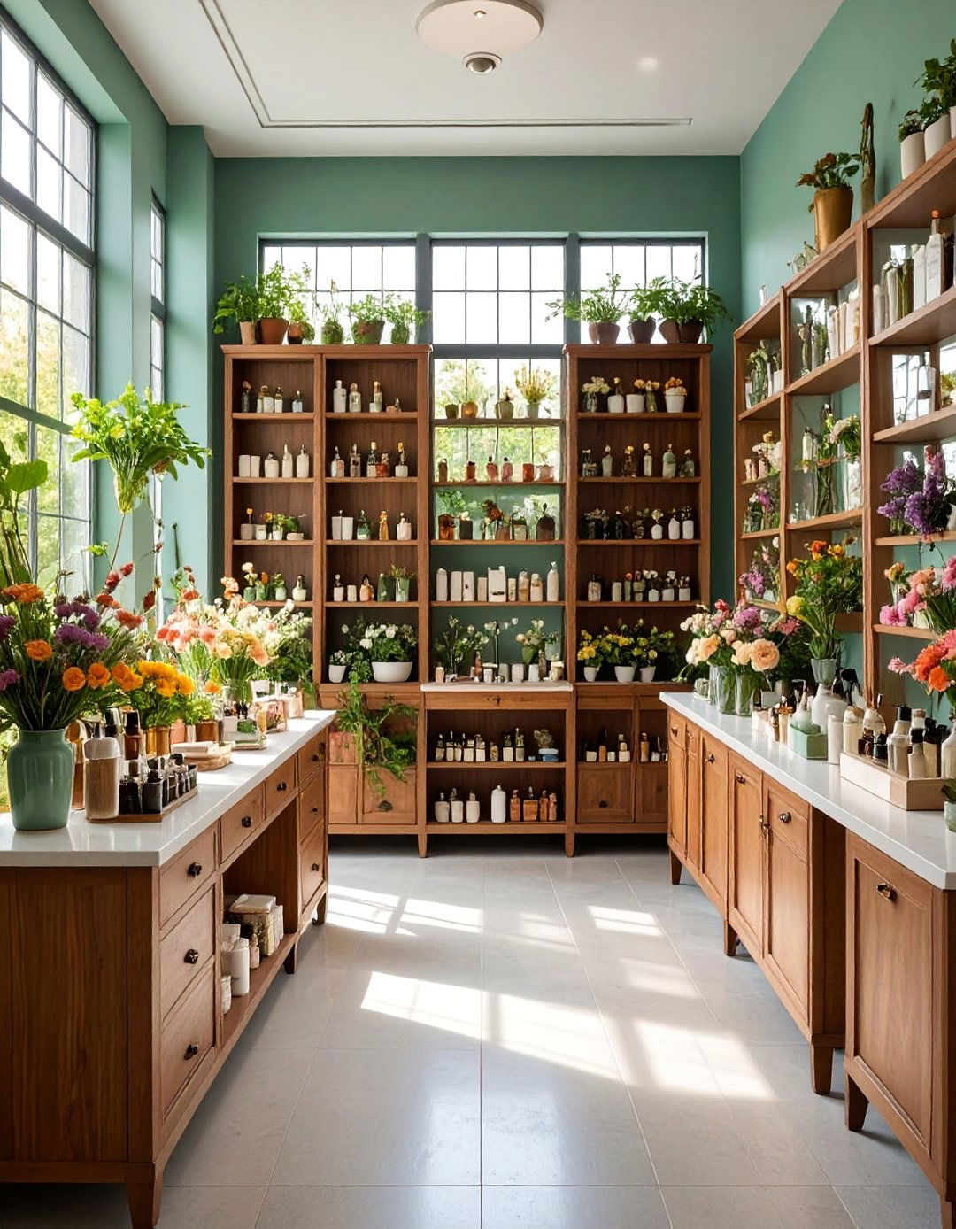 Vintage Botanical Esthetician Room with Pressed Flowers - 25 Esthetician Room Ideas