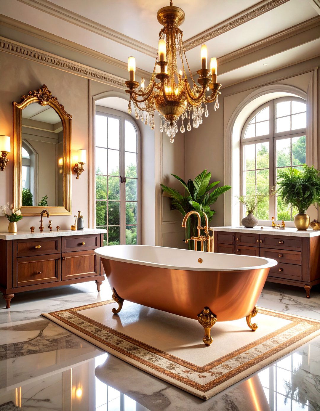 Vintage Brass Fixture Maximalist Bathroom - 25 Maximalist Bathroom Design Ideas
