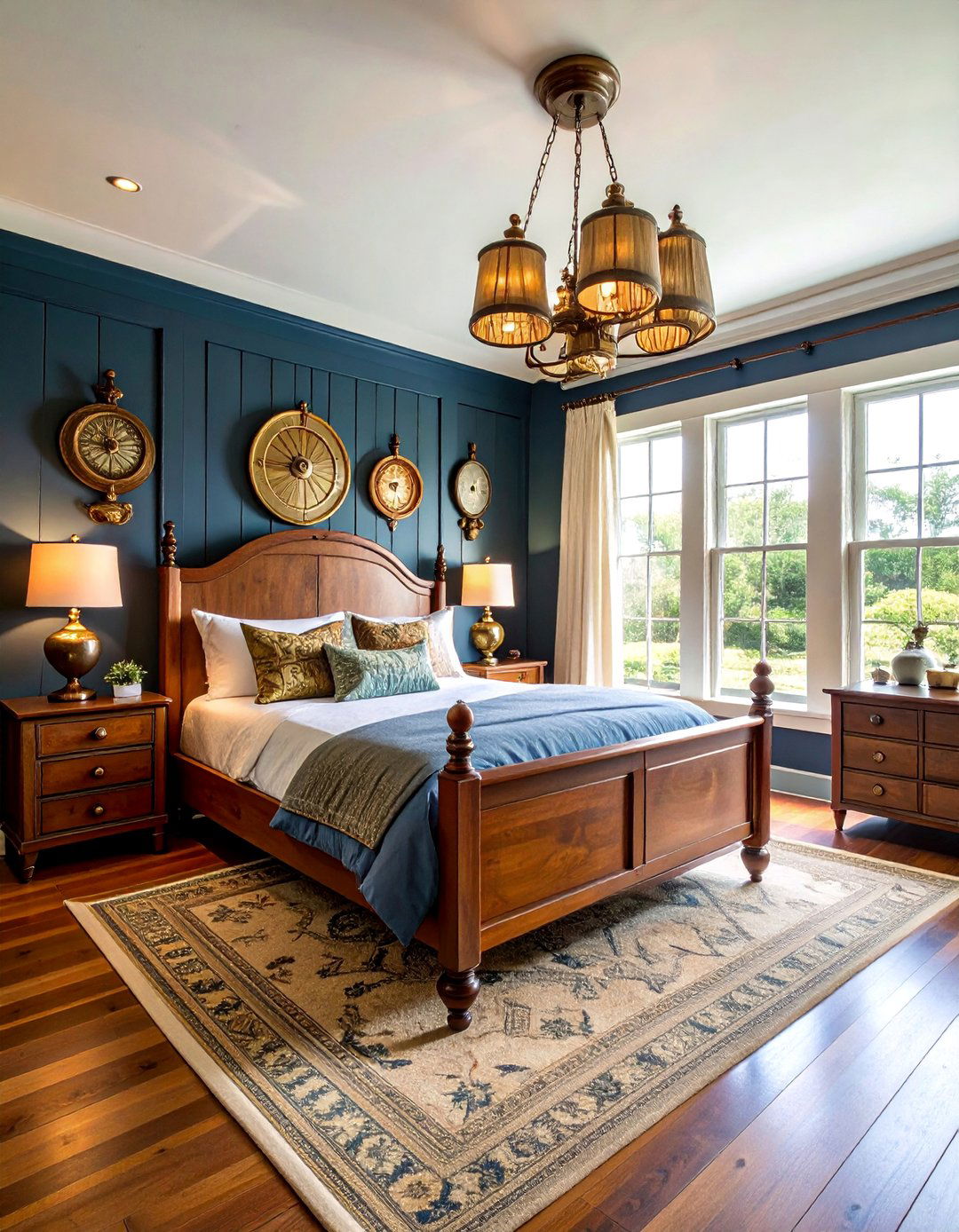 Vintage Brass Maritime Master Bedroom - 25 Cape Cod Upstairs Bedroom Ideas