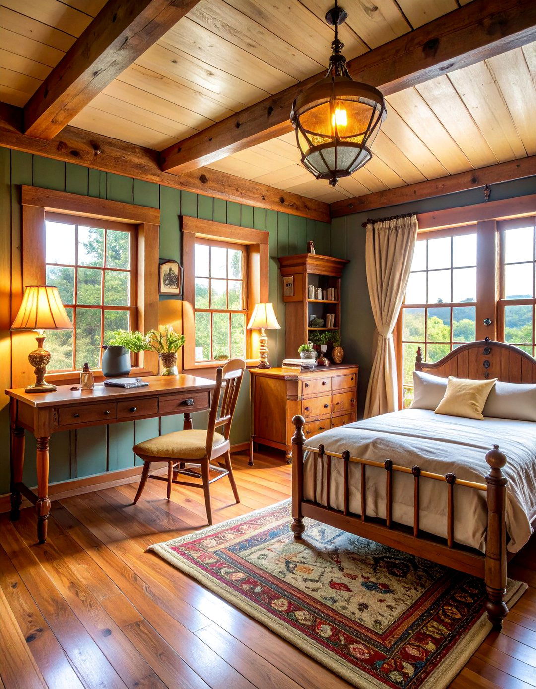 Vintage Cabin with Antique Furnishings and Nostalgic Details - 25 One Room Cabin Interior Design Ideas