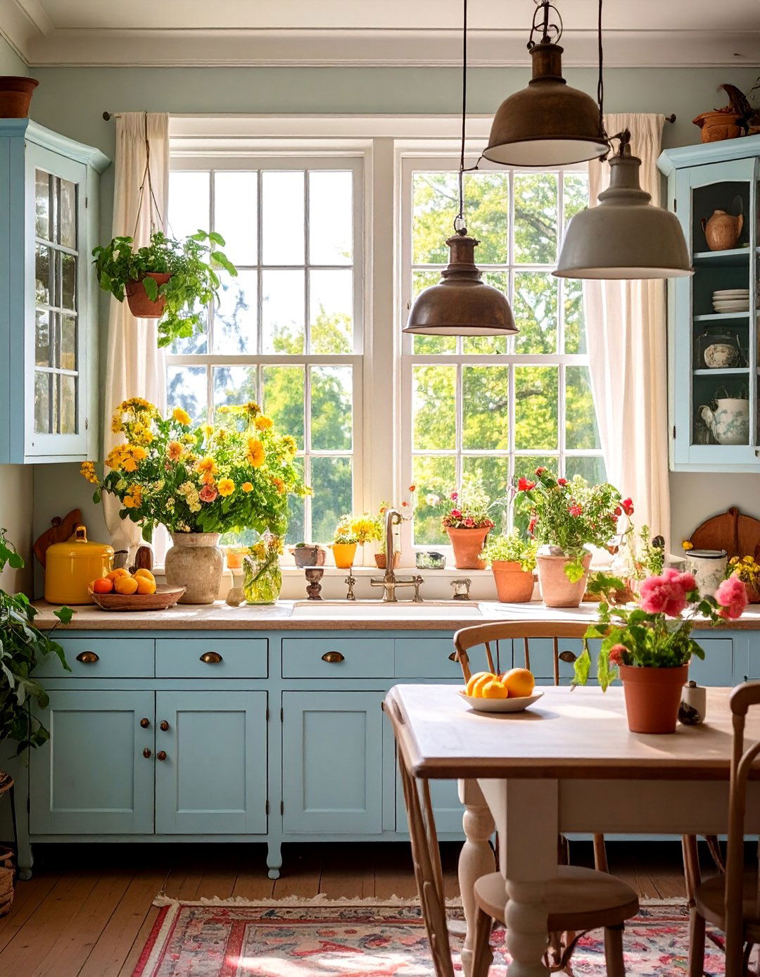 Vintage Charm with Antique Elements and Collections - 25 Kitchen Bay Window Ideas