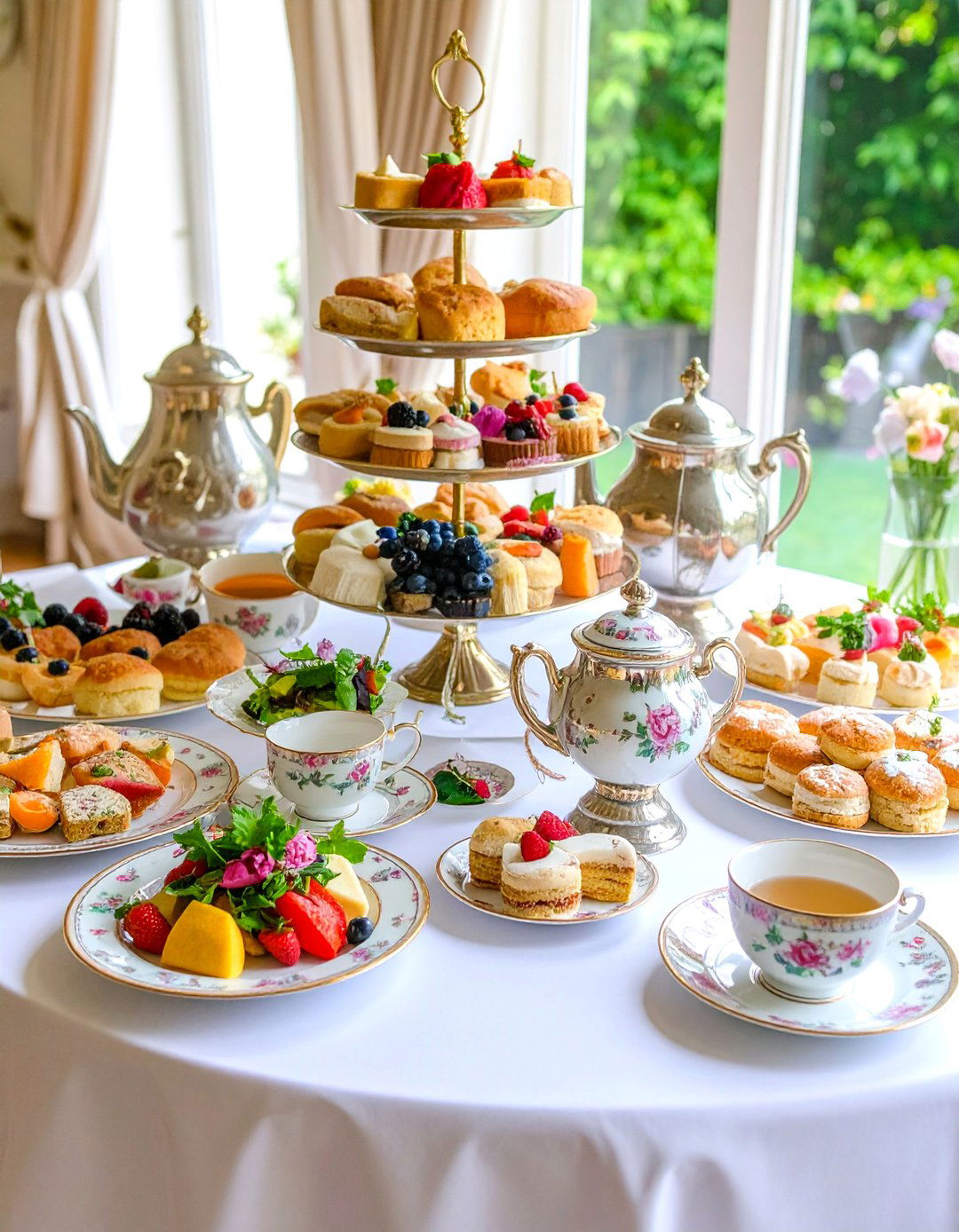 Vintage China Tea Service Reception - 25 Bridgerton Wedding Ideas