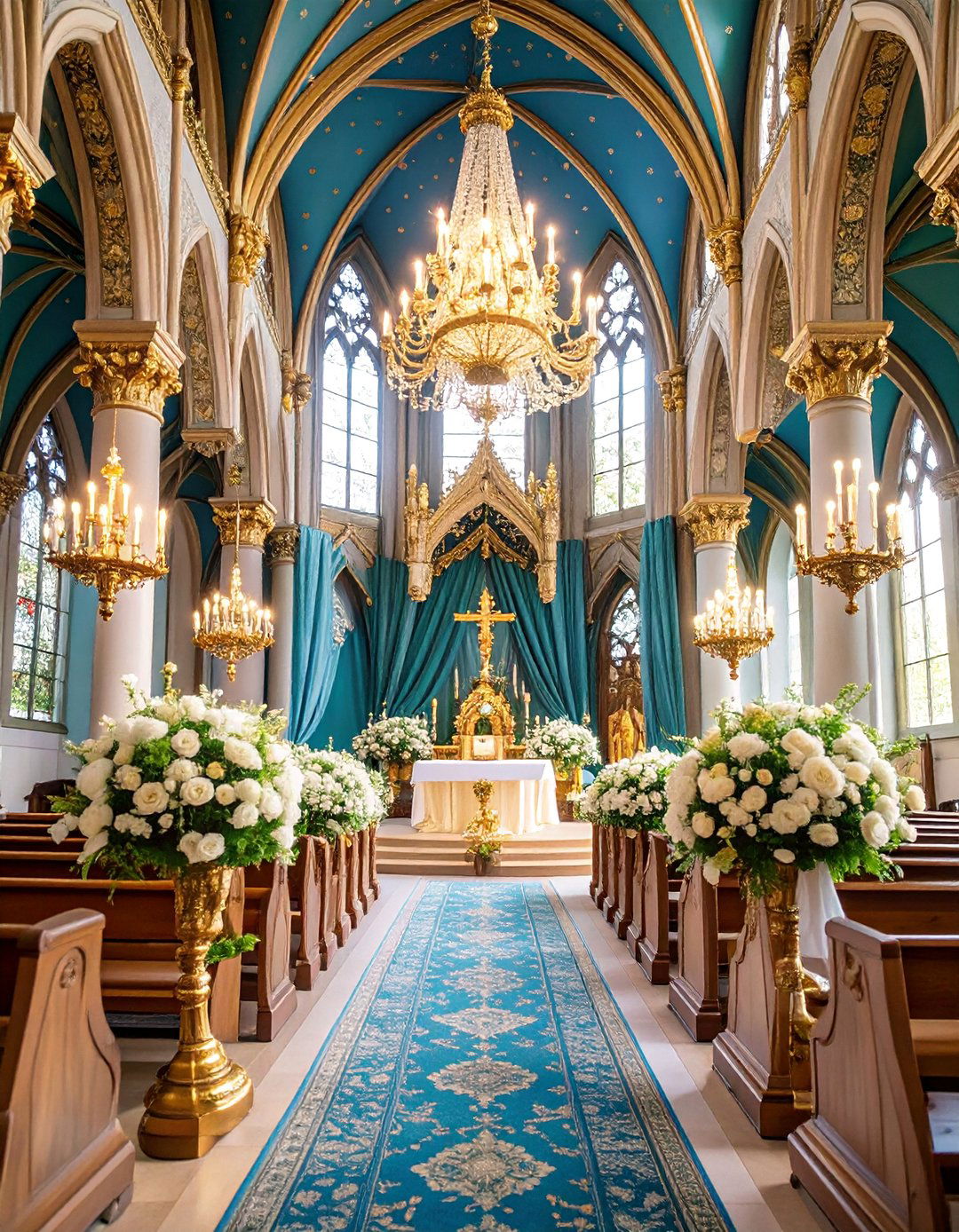 Vintage Church Wedding Altar with Antique Details - 25 Wedding Altar Ideas