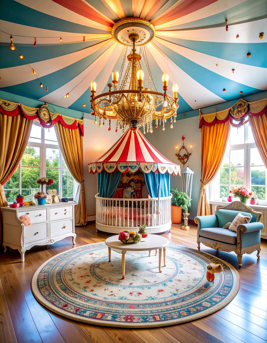 Vintage Circus Nursery with Playful Elements - 25 Whimsical Nursery Ideas