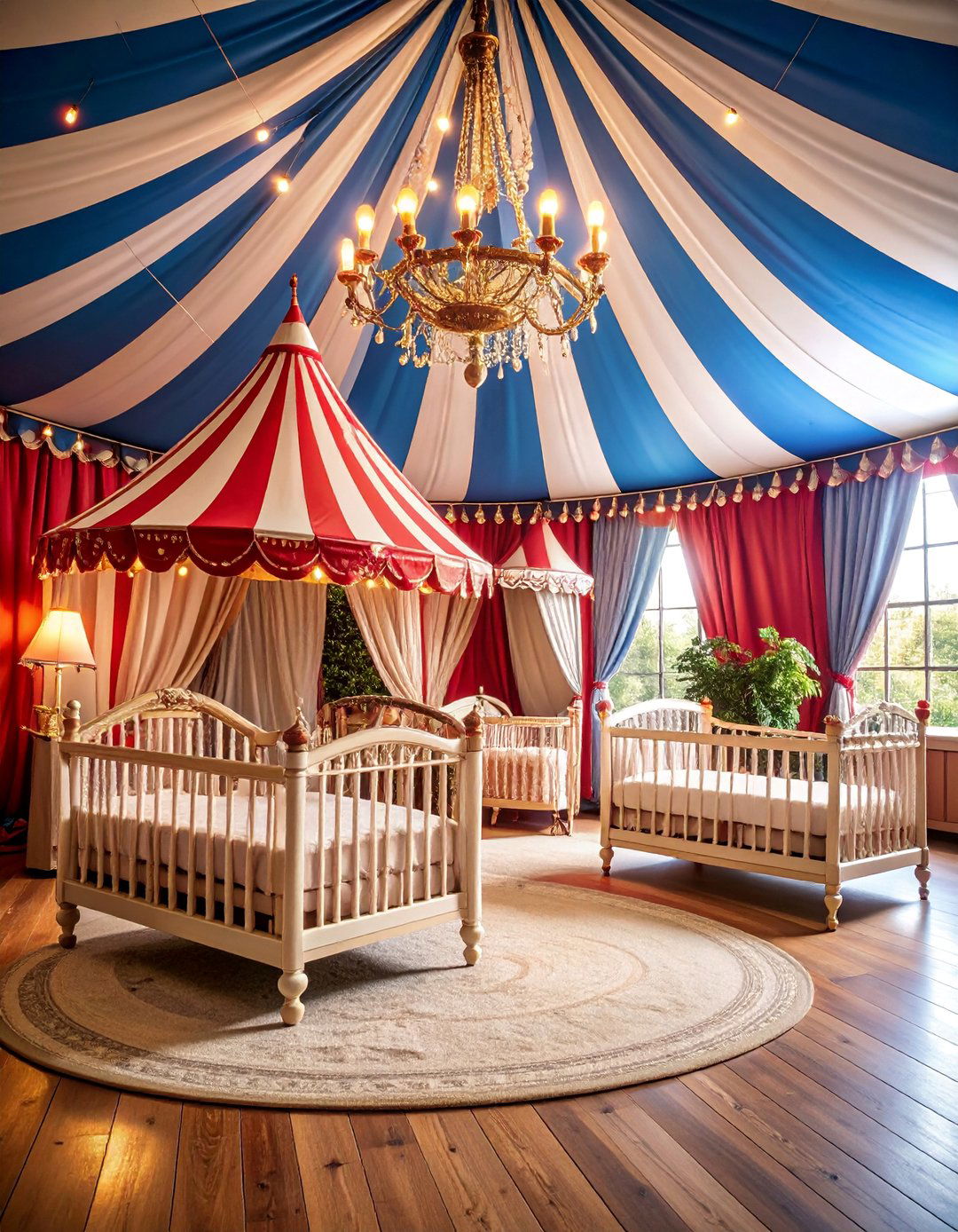 Vintage Circus Twin Nursery with Whimsical Charm - 25 Twin Nursery Ideas