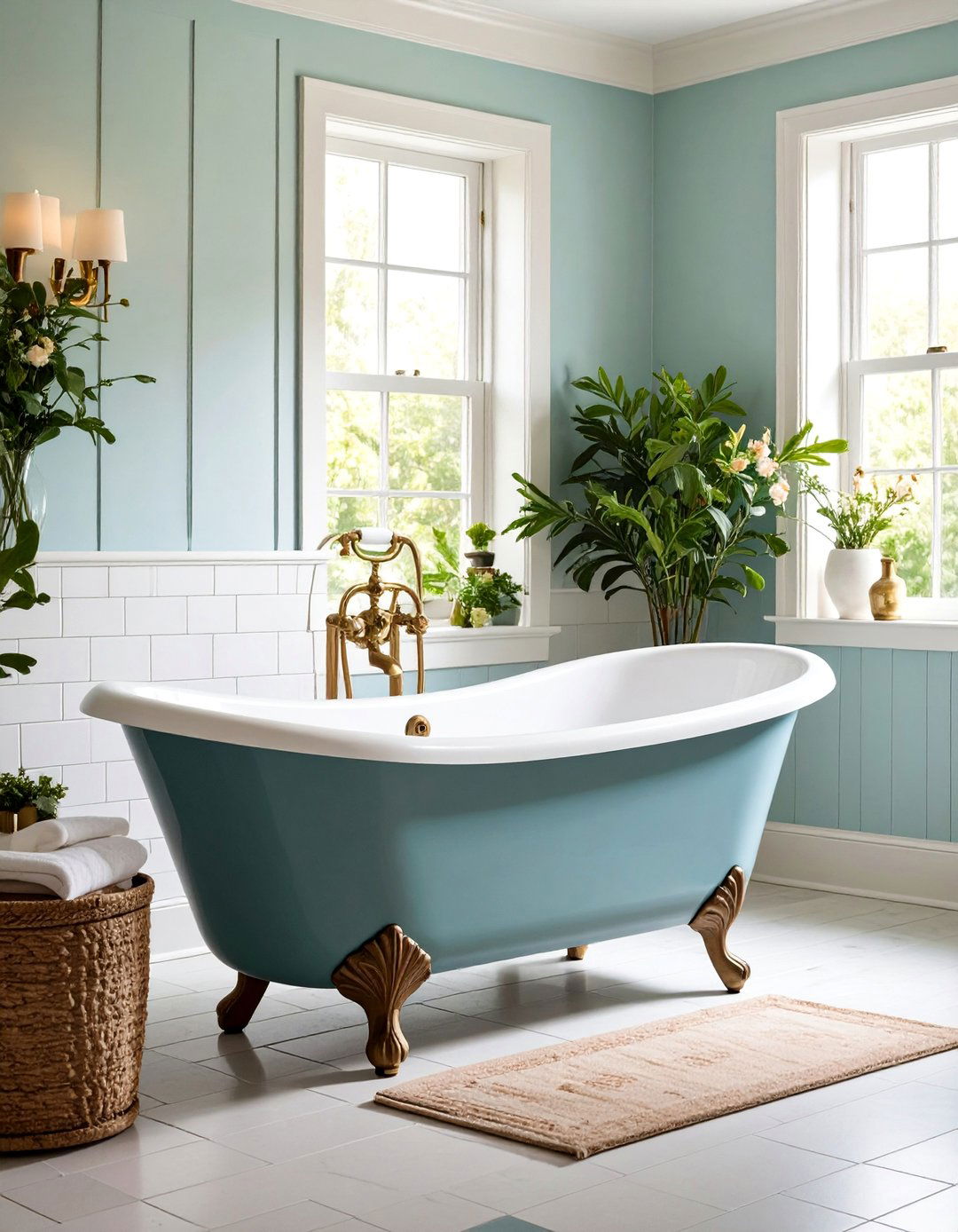 Vintage Clawfoot Tub Bathroom - 25 Cozy Bathroom Ideas