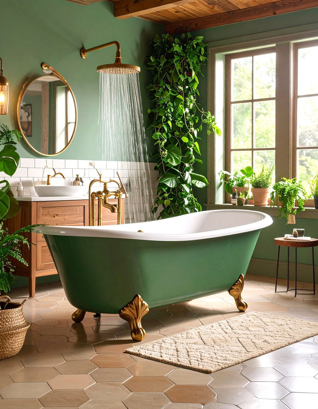 Vintage Clawfoot Tub with Modern Shower Integration - 25 Tub-shower Combo Ideas