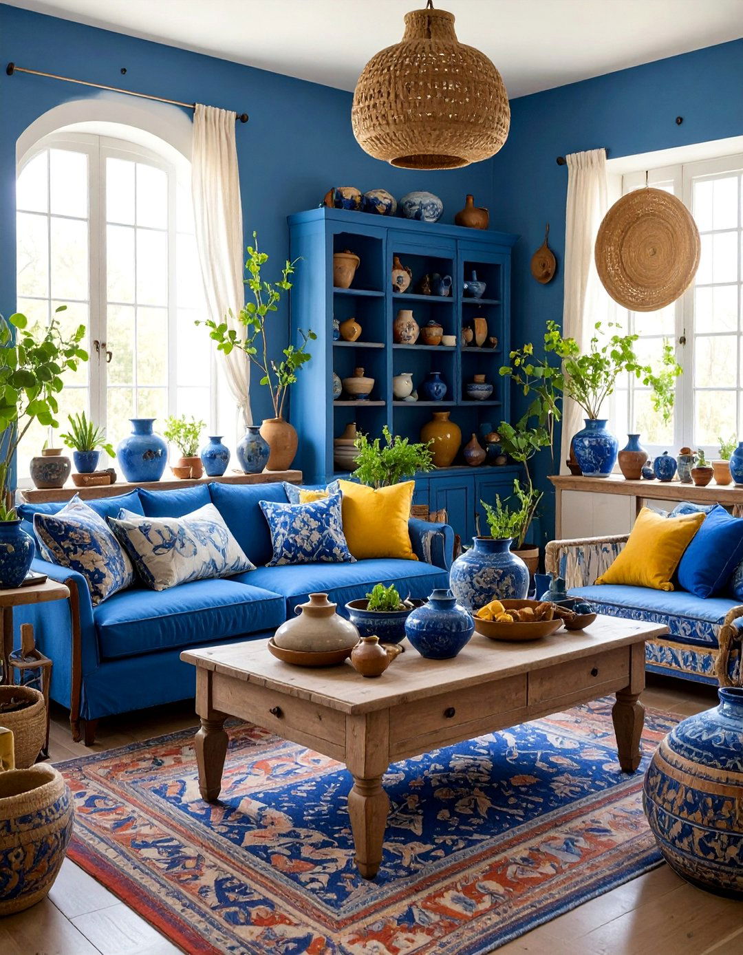 Vintage Crock and Pottery Primitive Collection - 25 Primitive Living Room Ideas