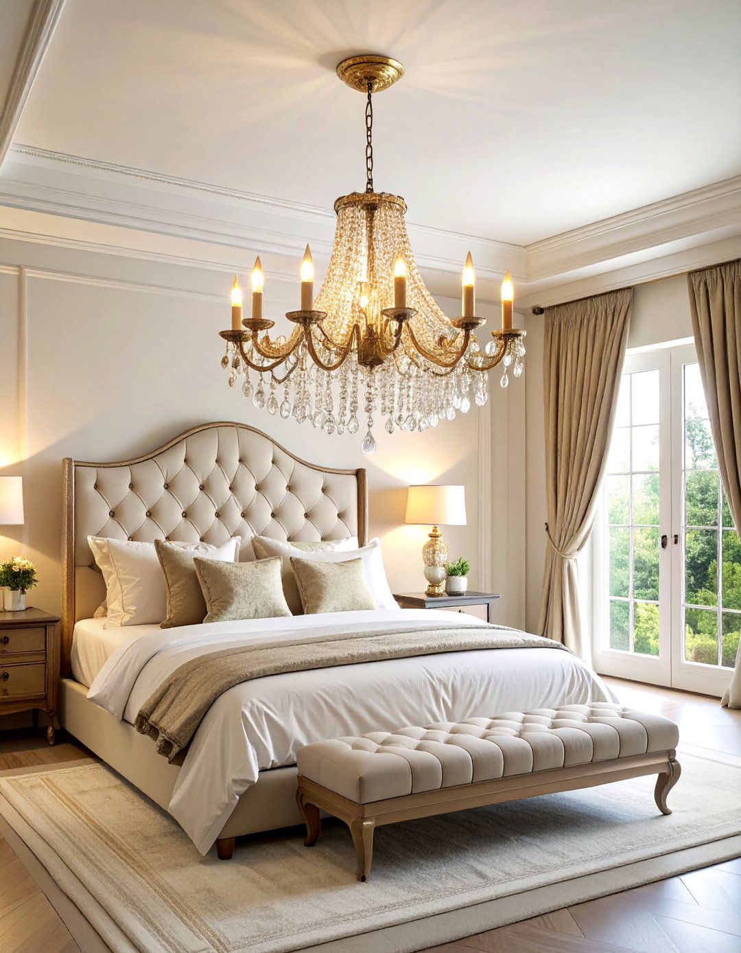 Vintage Crystal Teardrop Chandelier with Classic Appeal