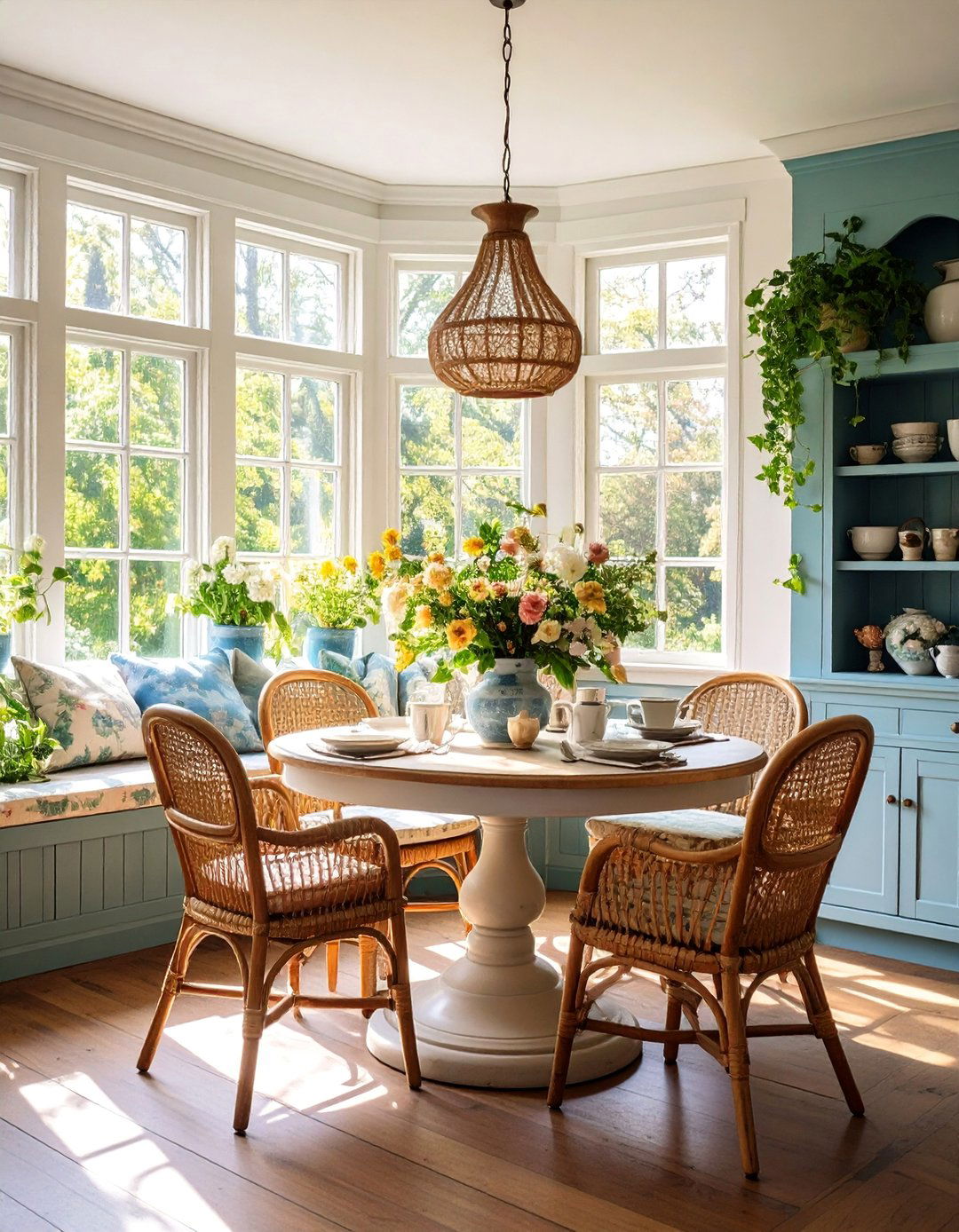 Vintage Dining Room with Built in Window Seat - 25 Vintage Dining Room Ideas