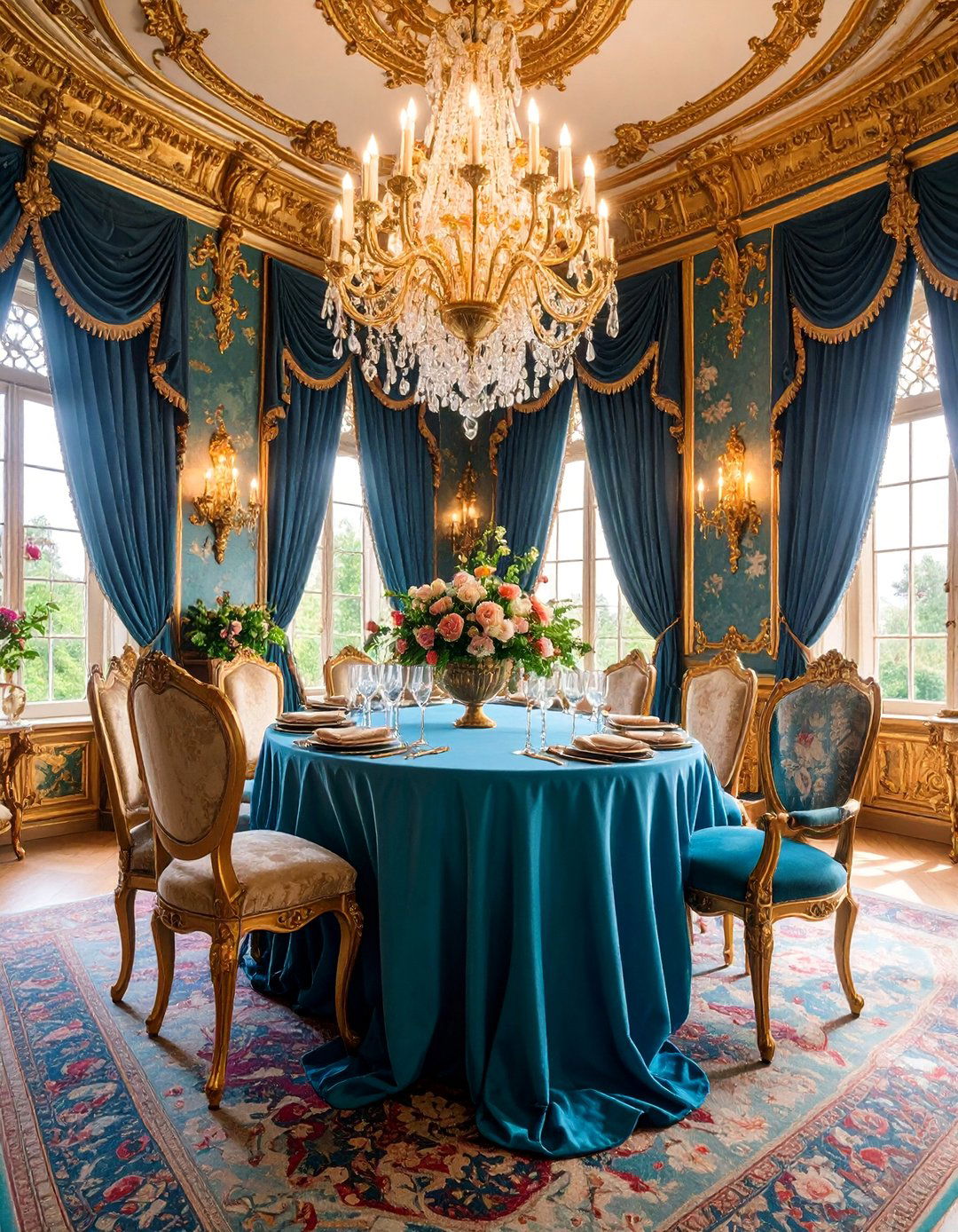 Vintage Dining Room with Tapestry and Rich Textiles - 25 Vintage Dining Room Ideas