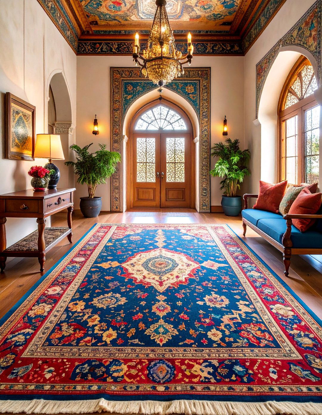 Vintage Distressed Persian Style - 25 Entryway Rug Ideas