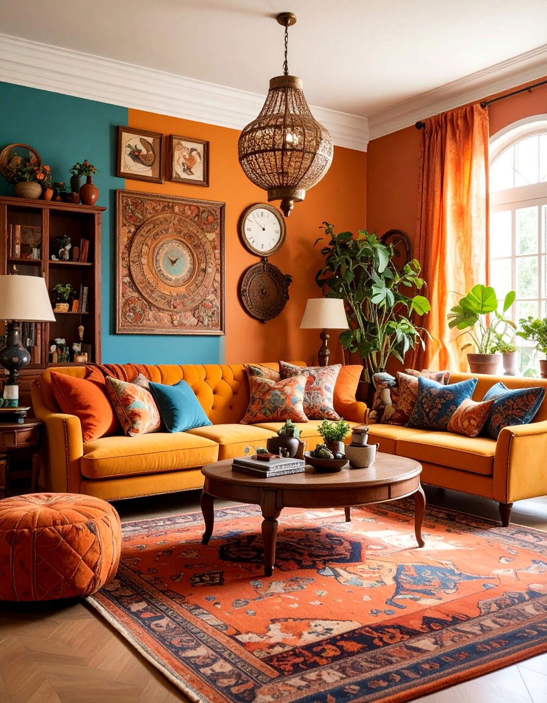 Vintage Eclectic Maximalist Living Room with Antique Collections - 25 Maximalist Living Room Design Ideas