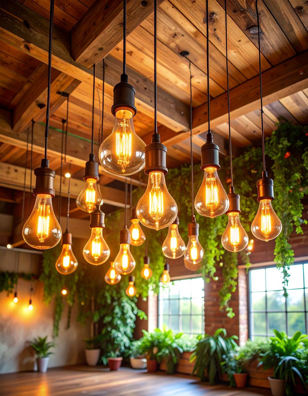 Vintage Edison Bulb Chandelier Garden - 25 Wedding Decoration Ideas