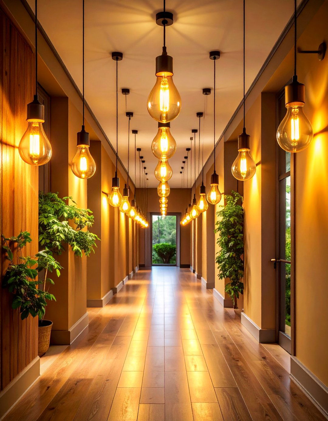 Vintage Edison Bulb Pendant Series with Brass Fittings - 25 Narrow Hallway Lighting Ideas