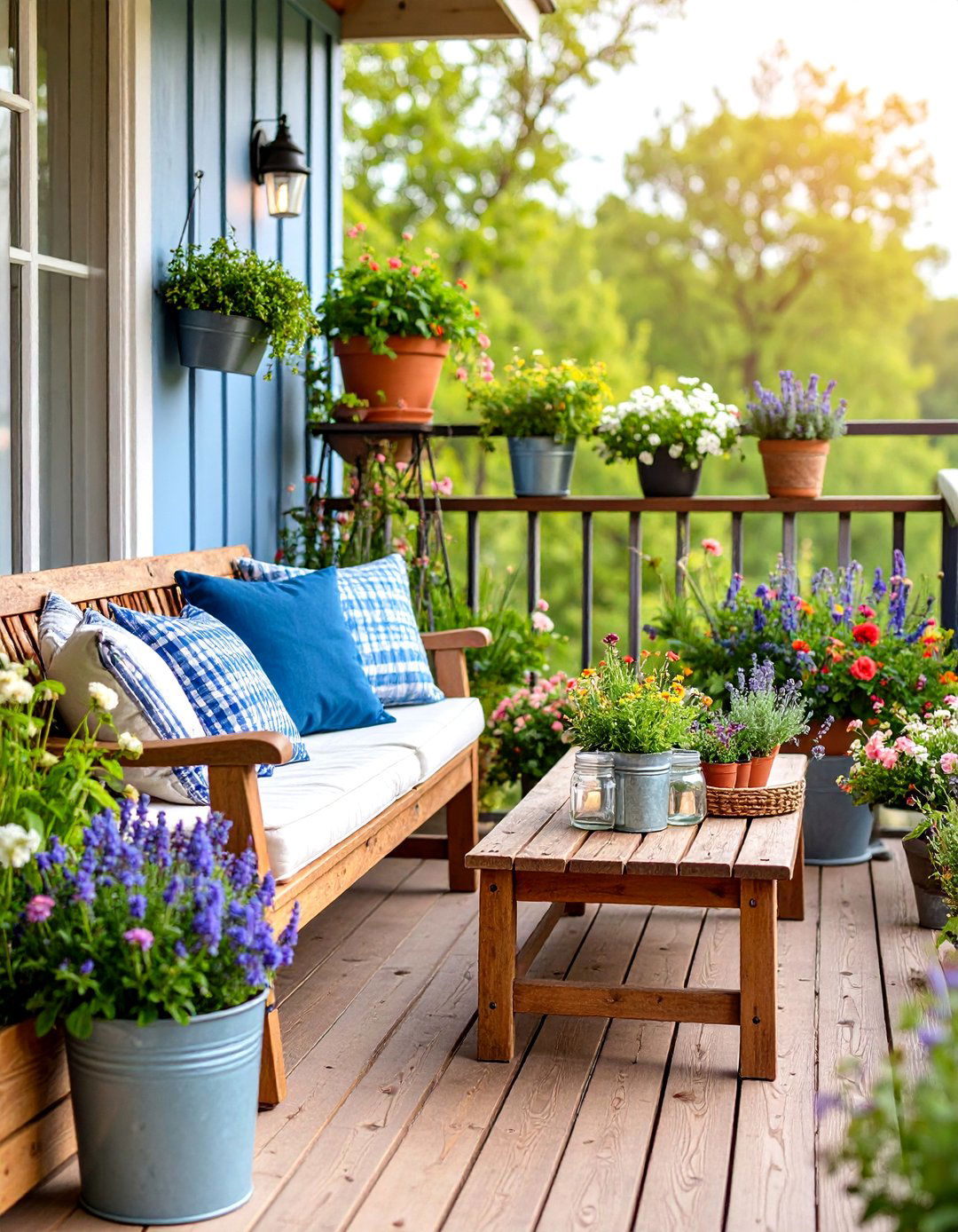 Vintage Farmhouse Bedroom Balcony with Rustic Charm - 25 Bedroom Balcony Ideas