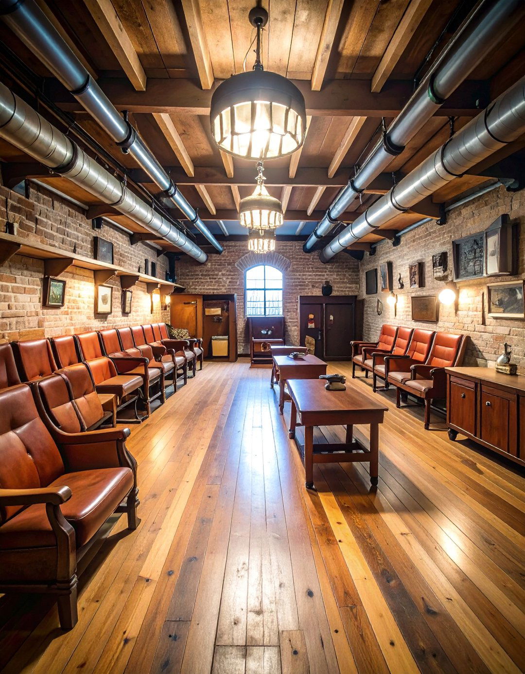 Vintage Football Basement with Authentic Historical Elements - 25 Football Room Decor Ideas