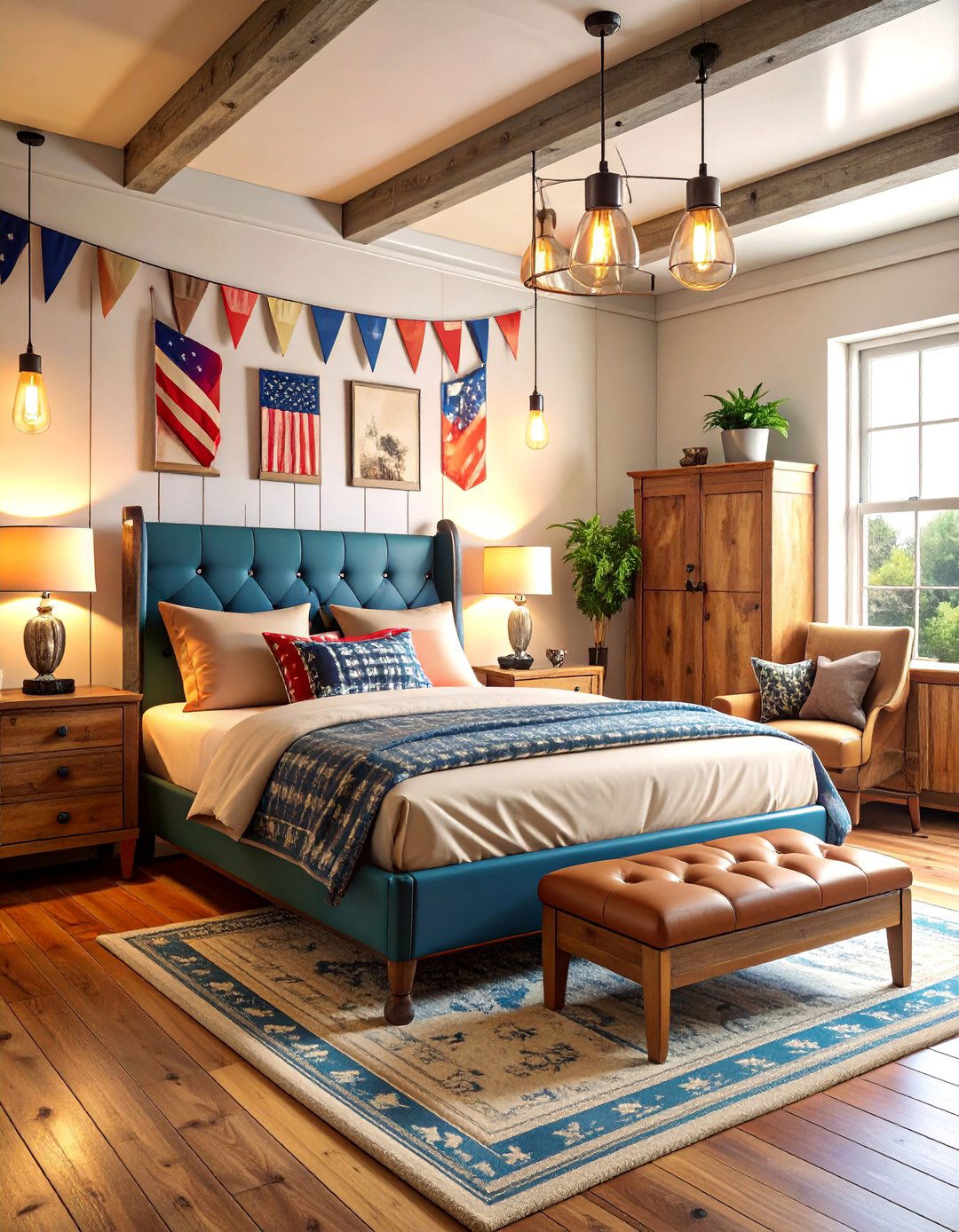 Vintage Football Memorabilia Bedroom with Authentic Stadium Elements - 25 Football Room Decor Ideas