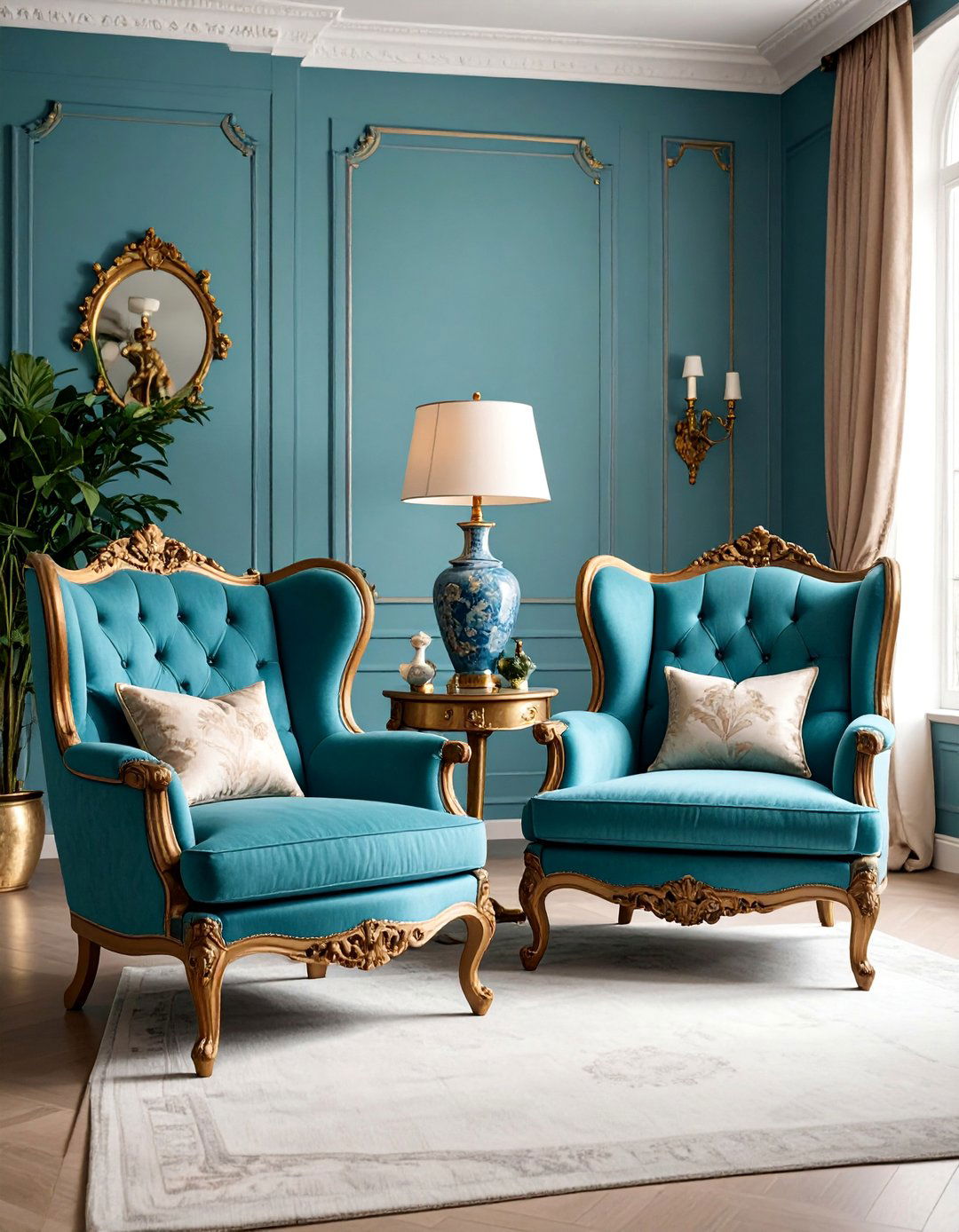 Vintage French Armchair Living Room Arrangement - 25 French Country Living Room Ideas
