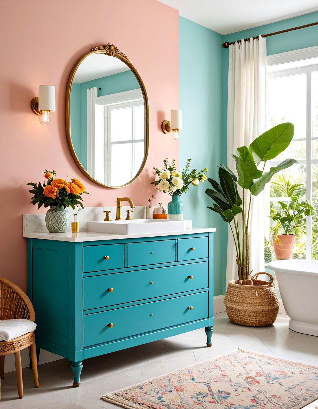 Vintage Furniture Conversion Vanity - 25 Small Bathroom Vanity Ideas