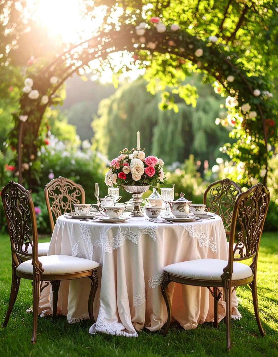 Vintage Garden Party Wedding with Antique Charm - 25 Garden Wedding Ideas