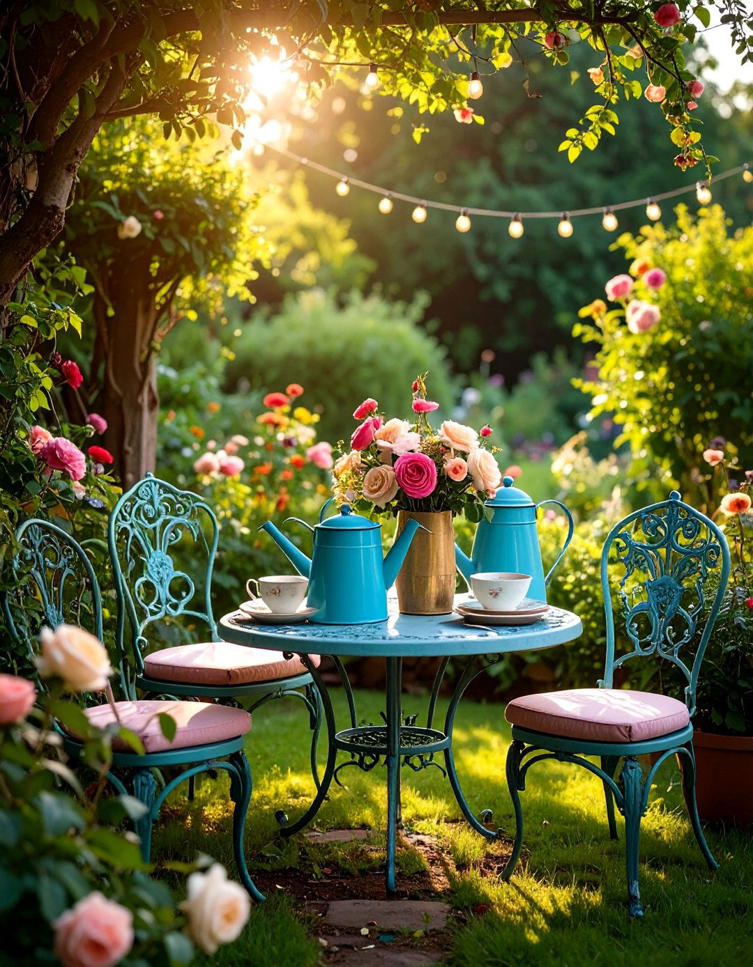 Vintage Garden Tea Nook - 25 Garden Nook Ideas