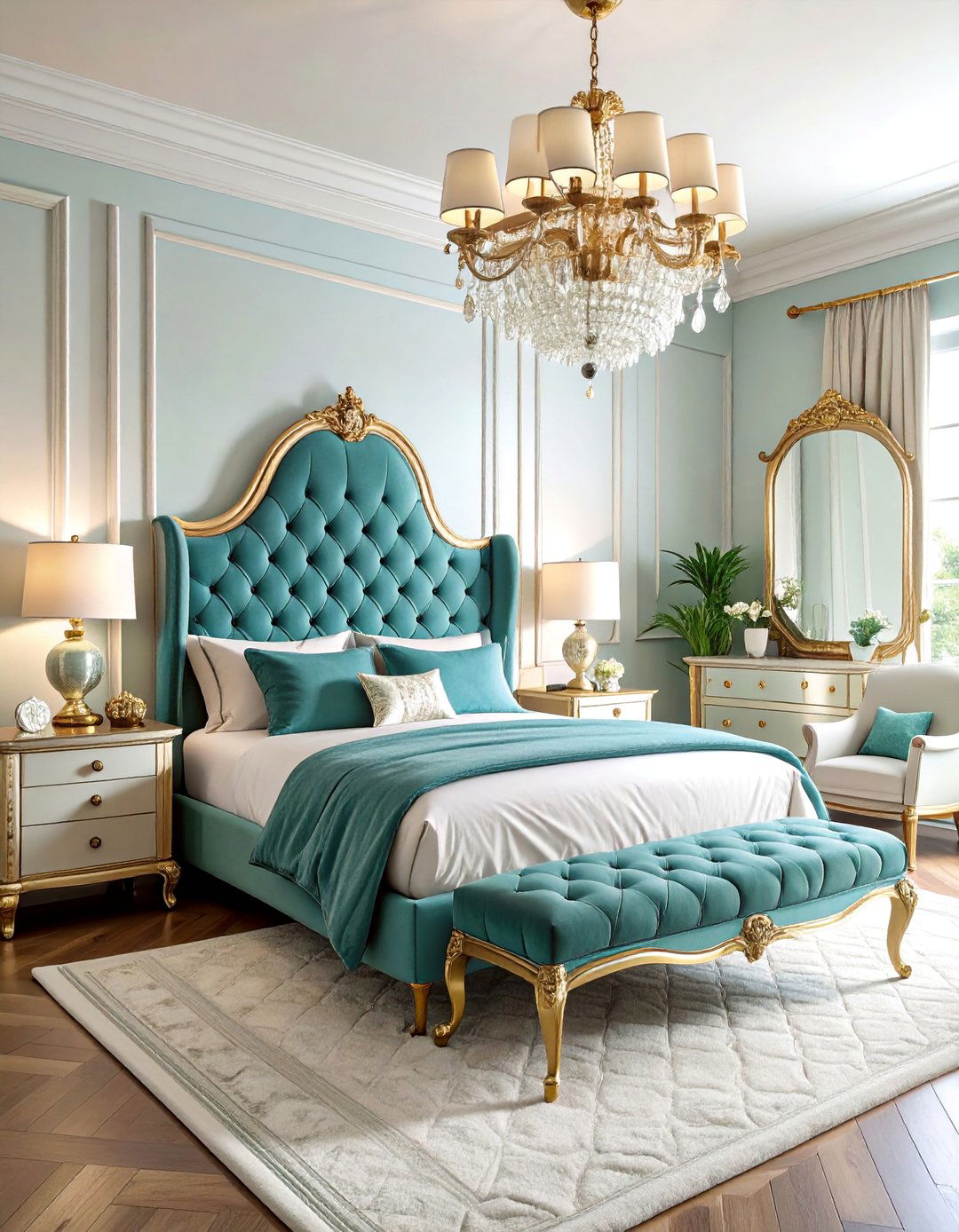 Vintage Glam Bedroom with Velvet Accents - 25 Teen Girl Bedroom Ideas