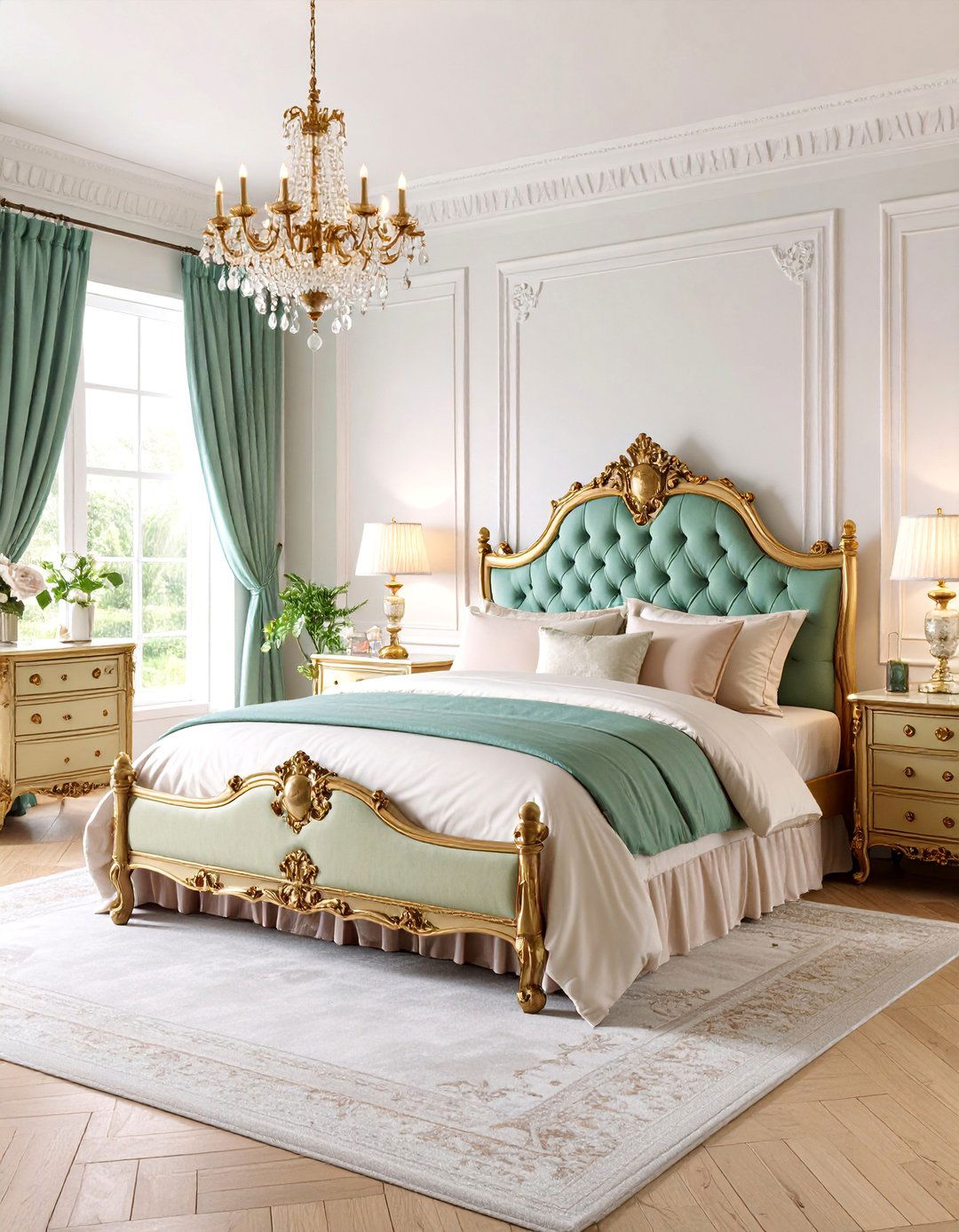 Vintage Glam Guest Bedroom - 25 Glam Interior Design Ideas