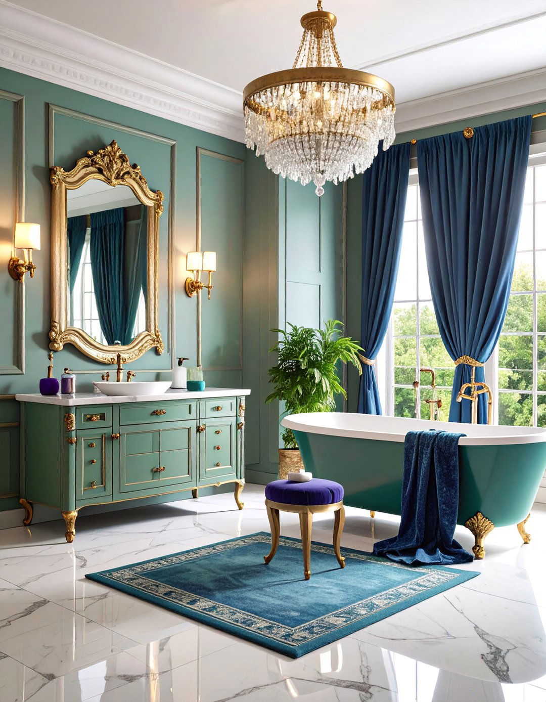 Vintage Glam with Art Deco Touches - 25 Bathroom Staging Ideas