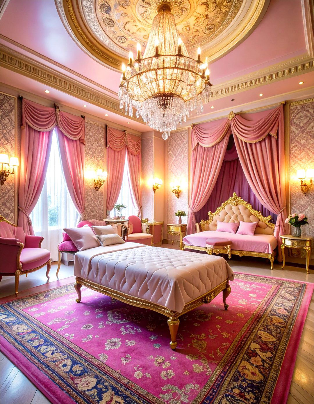 Vintage Glamour Facial Room with Art Deco Details - 25 Facial Room Ideas