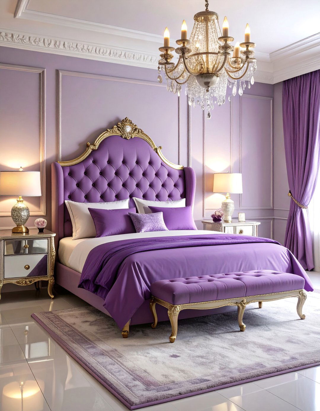 Vintage Hollywood Bedroom with Glamorous Details - 25 Bedroom Interior Design Ideas