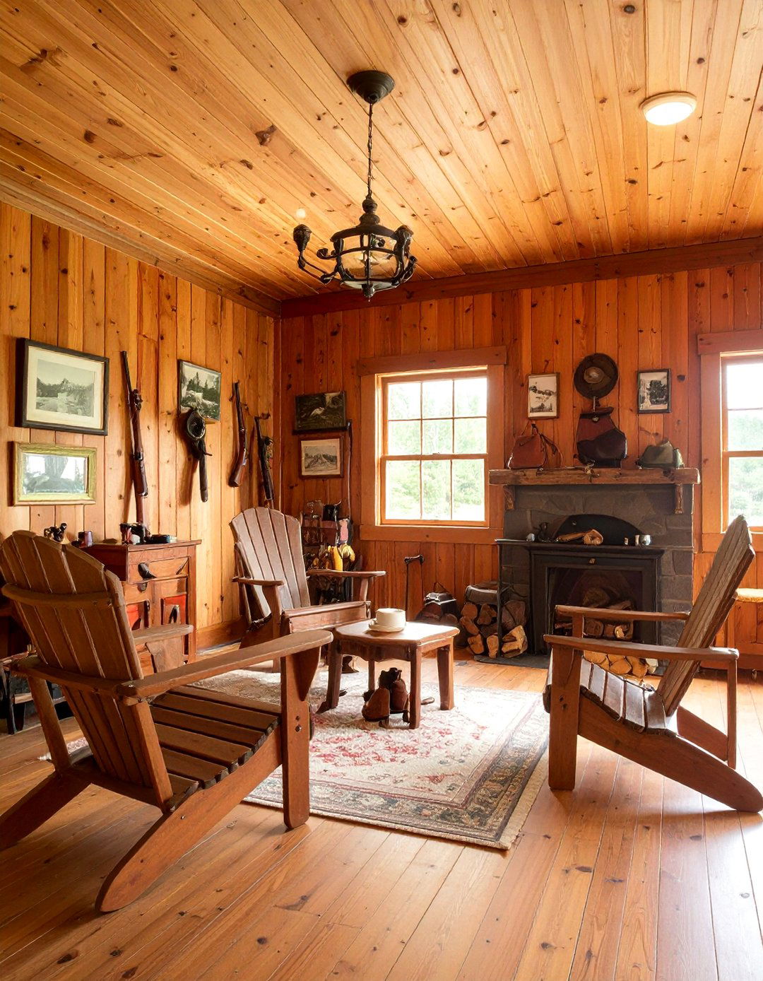 Vintage Hunting Camp Recreation Room - 25 Hunting Man Cave Ideas