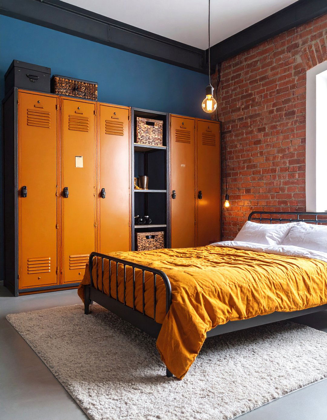 Vintage Industrial Storage Bedroom - 25 Industrial Bedroom Ideas