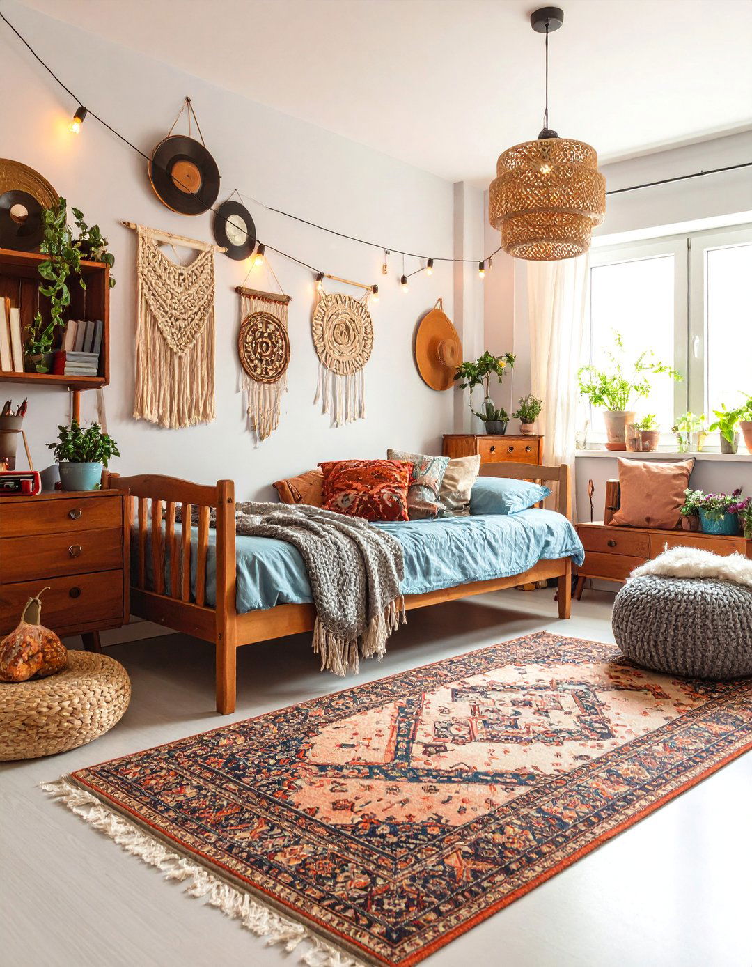 Vintage Inspired Boho Dorm Room with Thrifted Treasures - 25 Boho Dorm Room Ideas