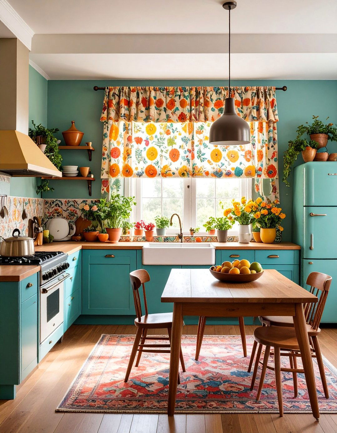 Vintage Inspired Kitchen Valance with Retro Charm - 25 Kitchen Valance Ideas