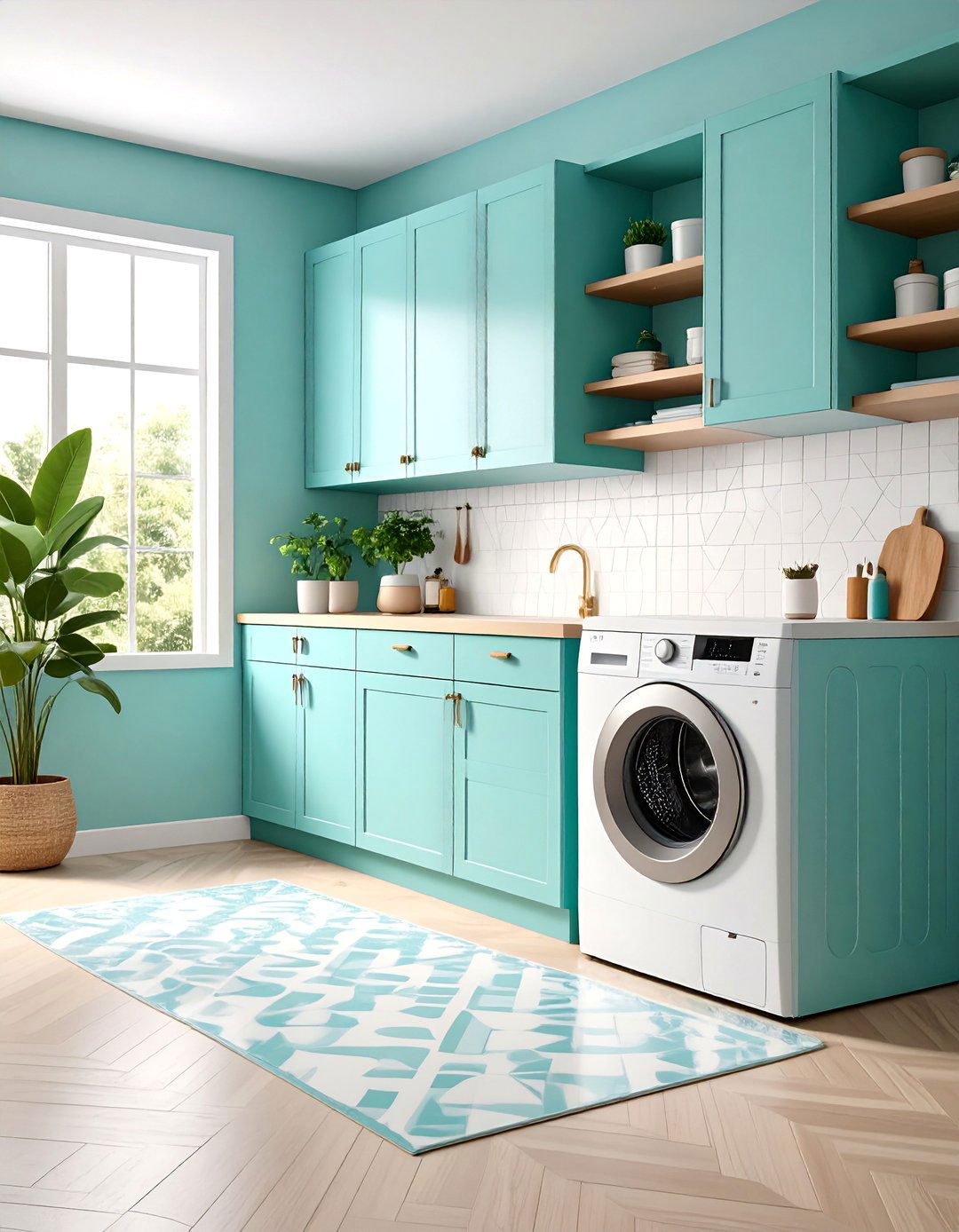 Vintage Inspired Laminate Laundry Room Countertops - 25 Laundry Room Countertop Ideas